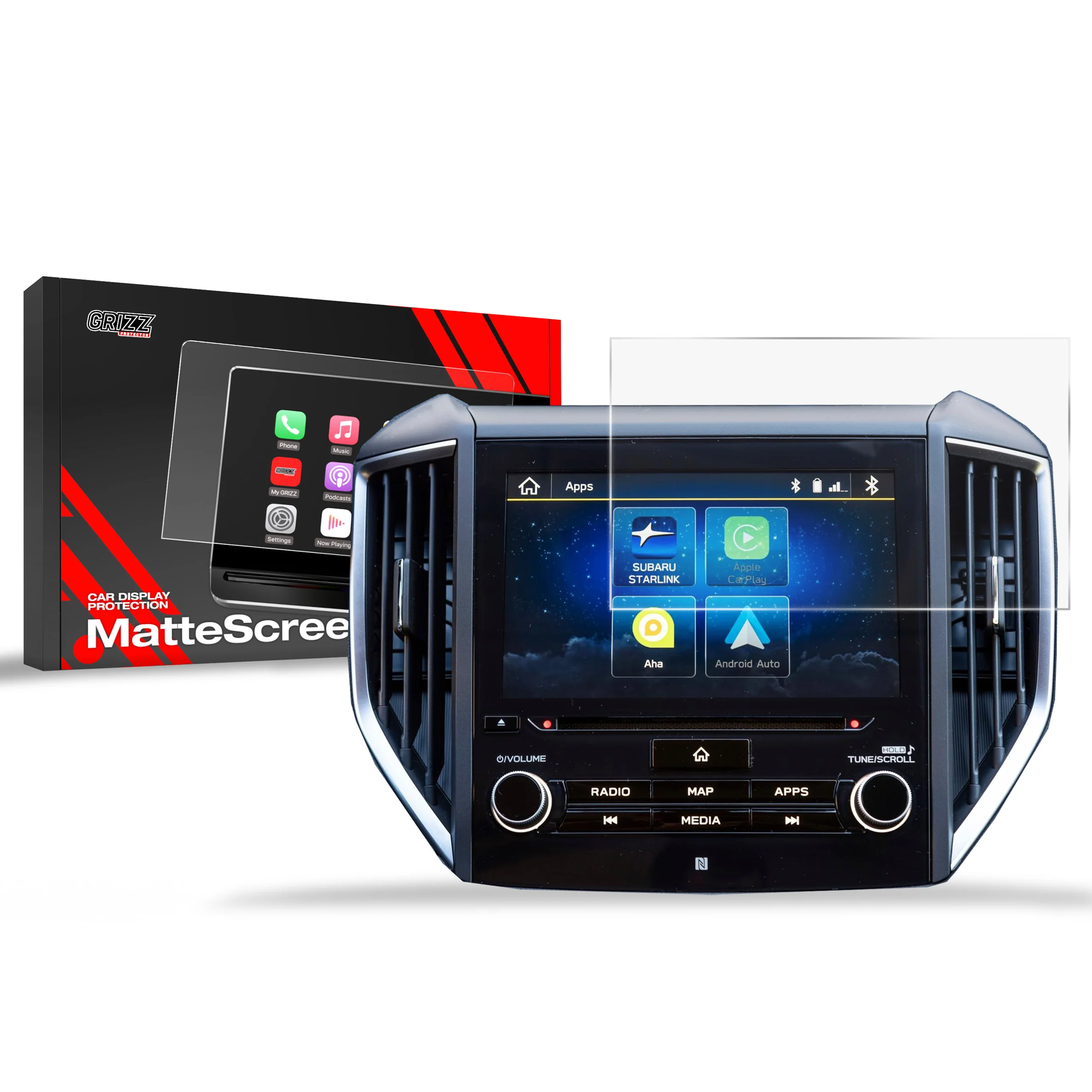 Displayschutzfolie für Subaru Impreza (2018-2023) Anti-Fingerprint, Matt