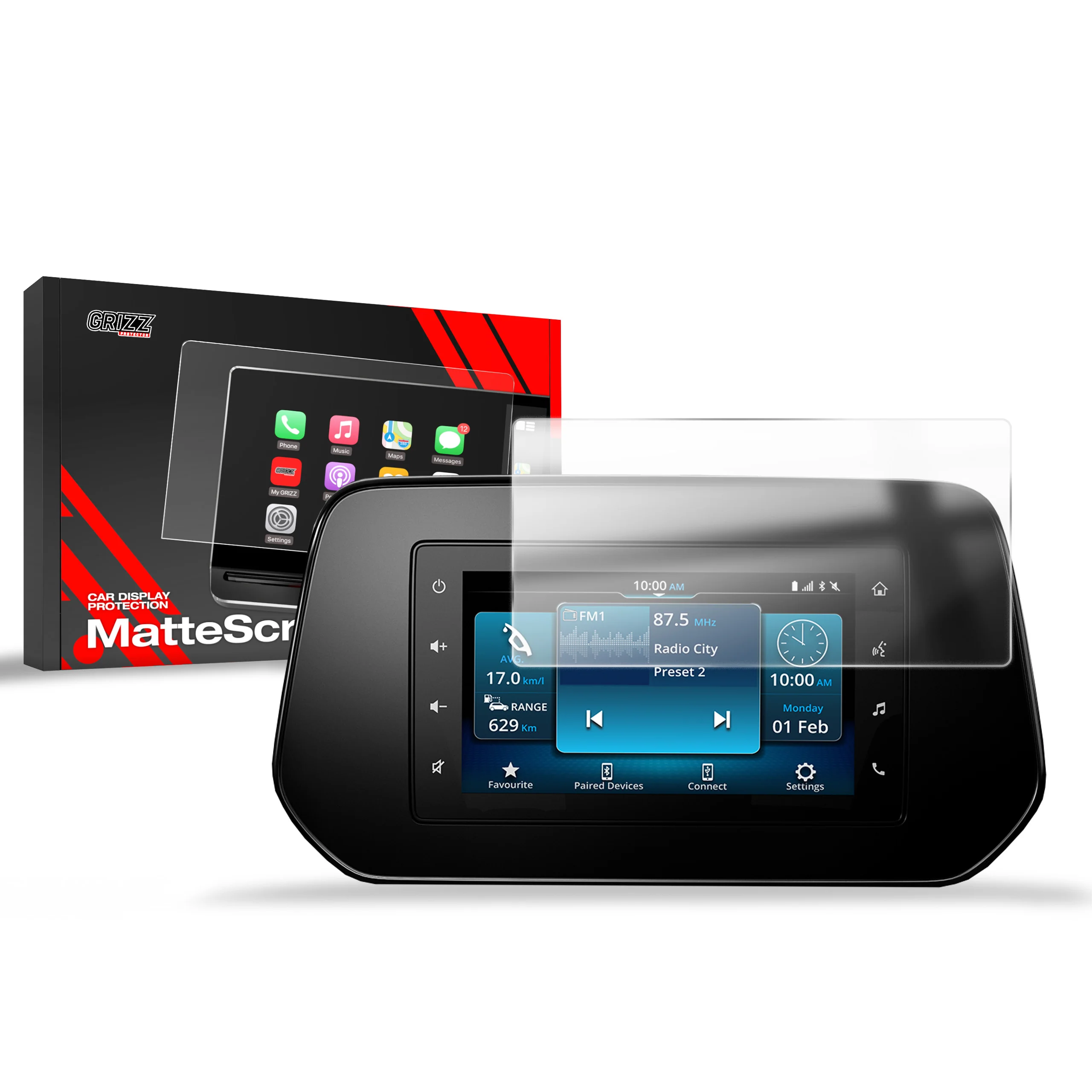 Displayschutzfolie für Suzuki S-Cross 7" (2022-2026) Anti-Fingerprint, Matt