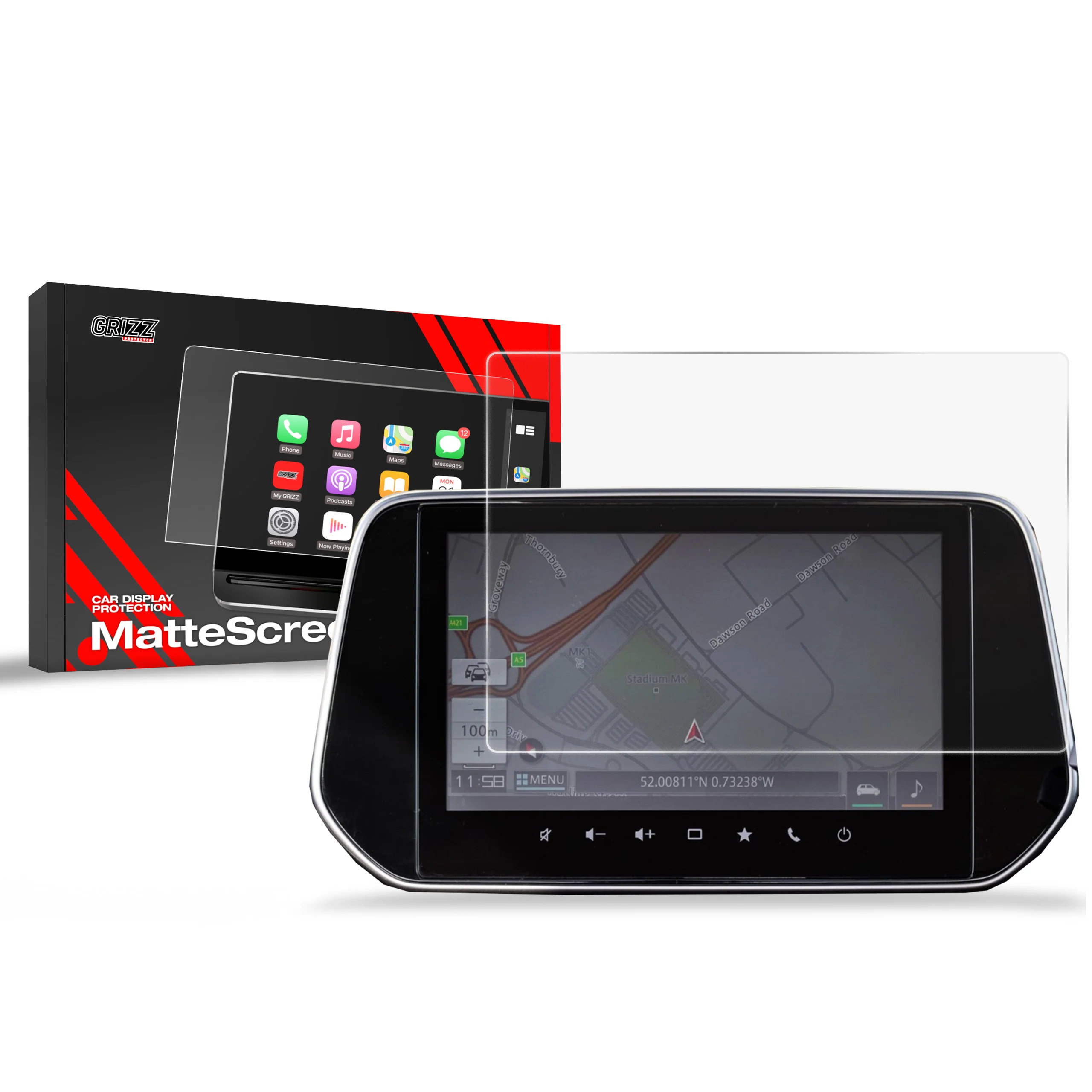 Displayschutzfolie für Suzuki S-Cross 9" (2022-2026) Anti-Fingerprint, Matt