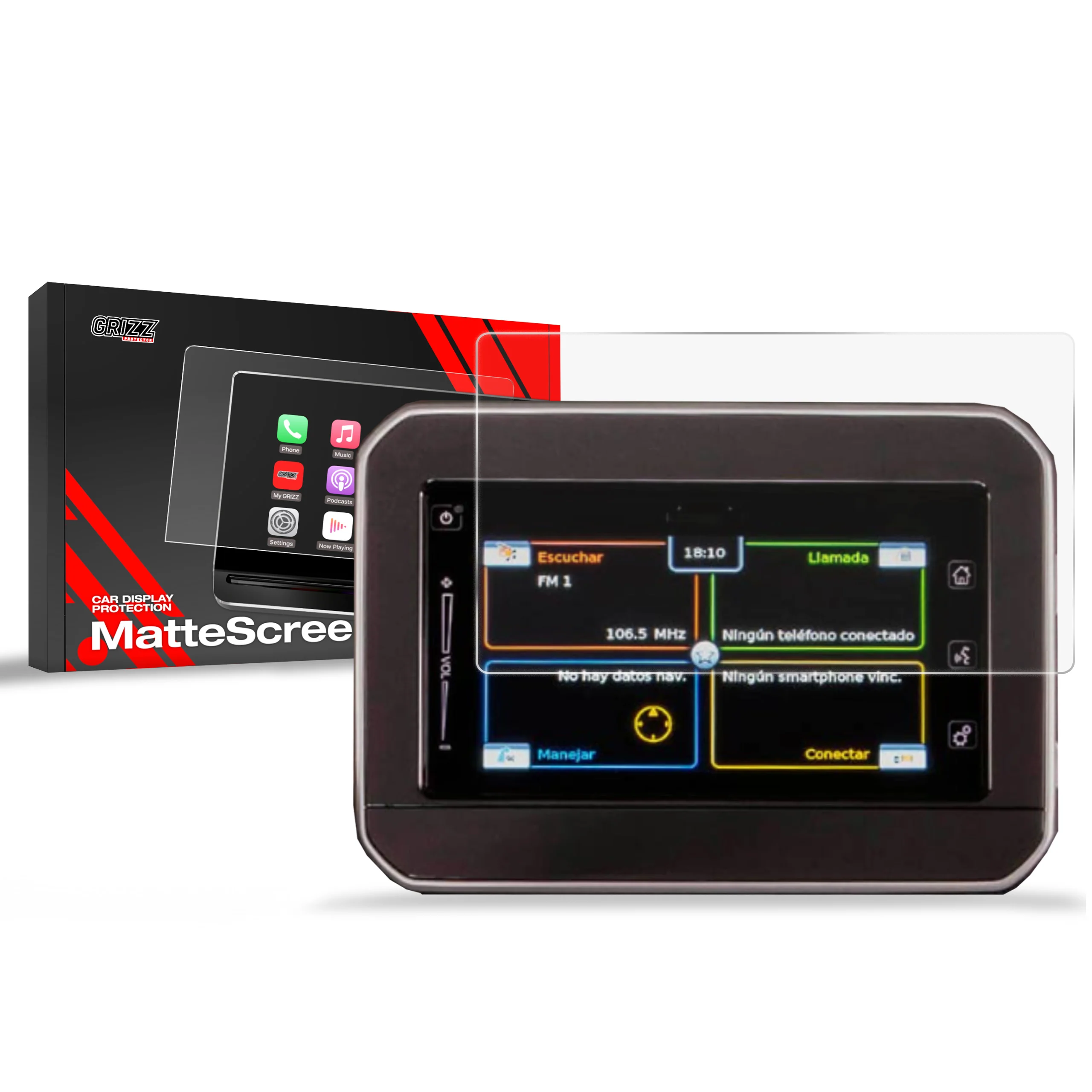 Displayschutzfolie für Suzuki SX4 S-Cross 7" (2016-2024) Anti-Fingerprint, Matt