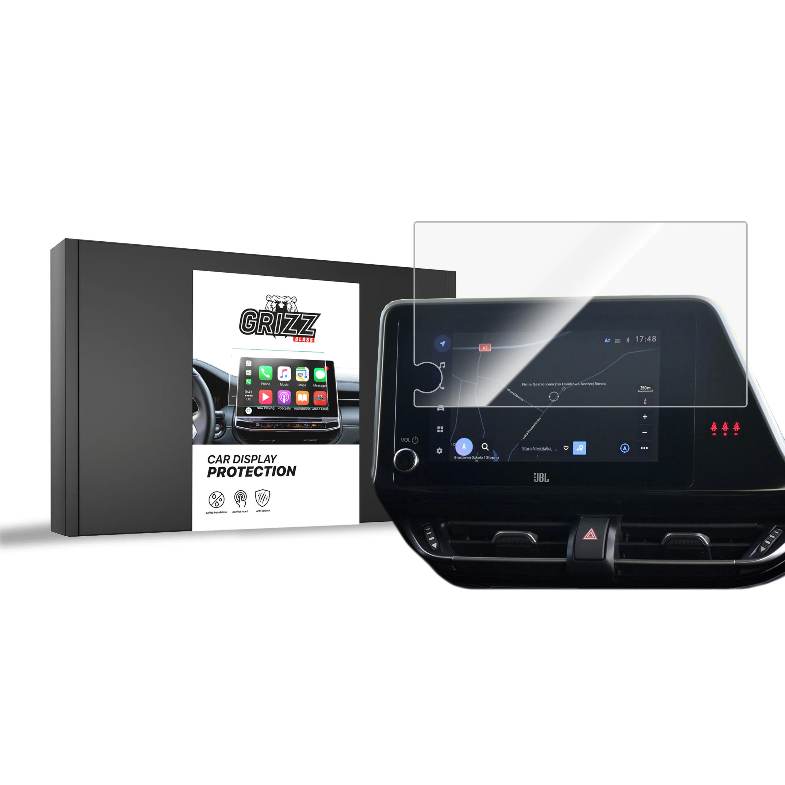 Displayschutzfolie für Toyota C-HR Comfort (2024-2026) Navi Folie, Kratzfest, Klar