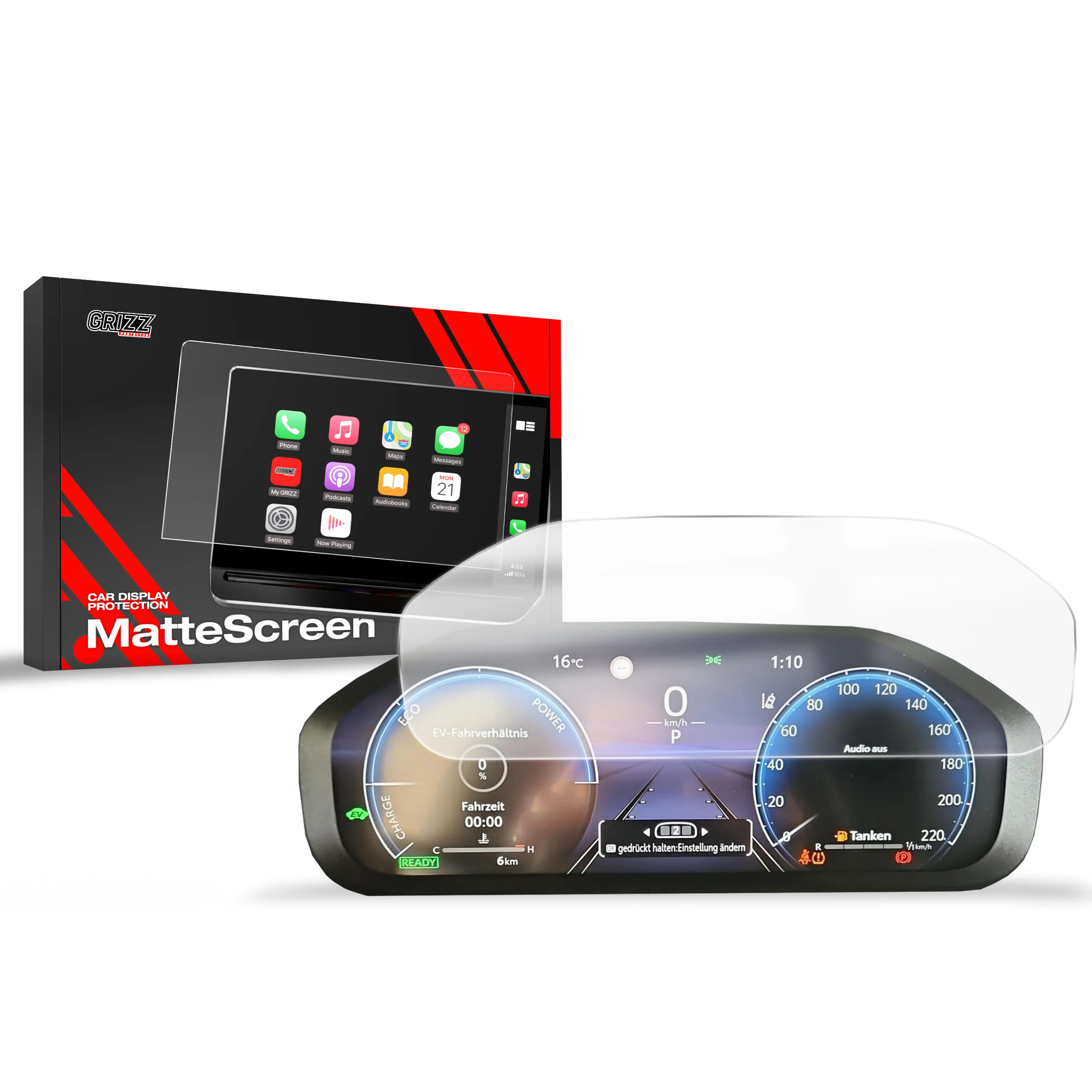 Displayschutzfolie für Toyota RAV4 Virtual Cockpit (2023-2026) Anti-Fingerprint, Matt