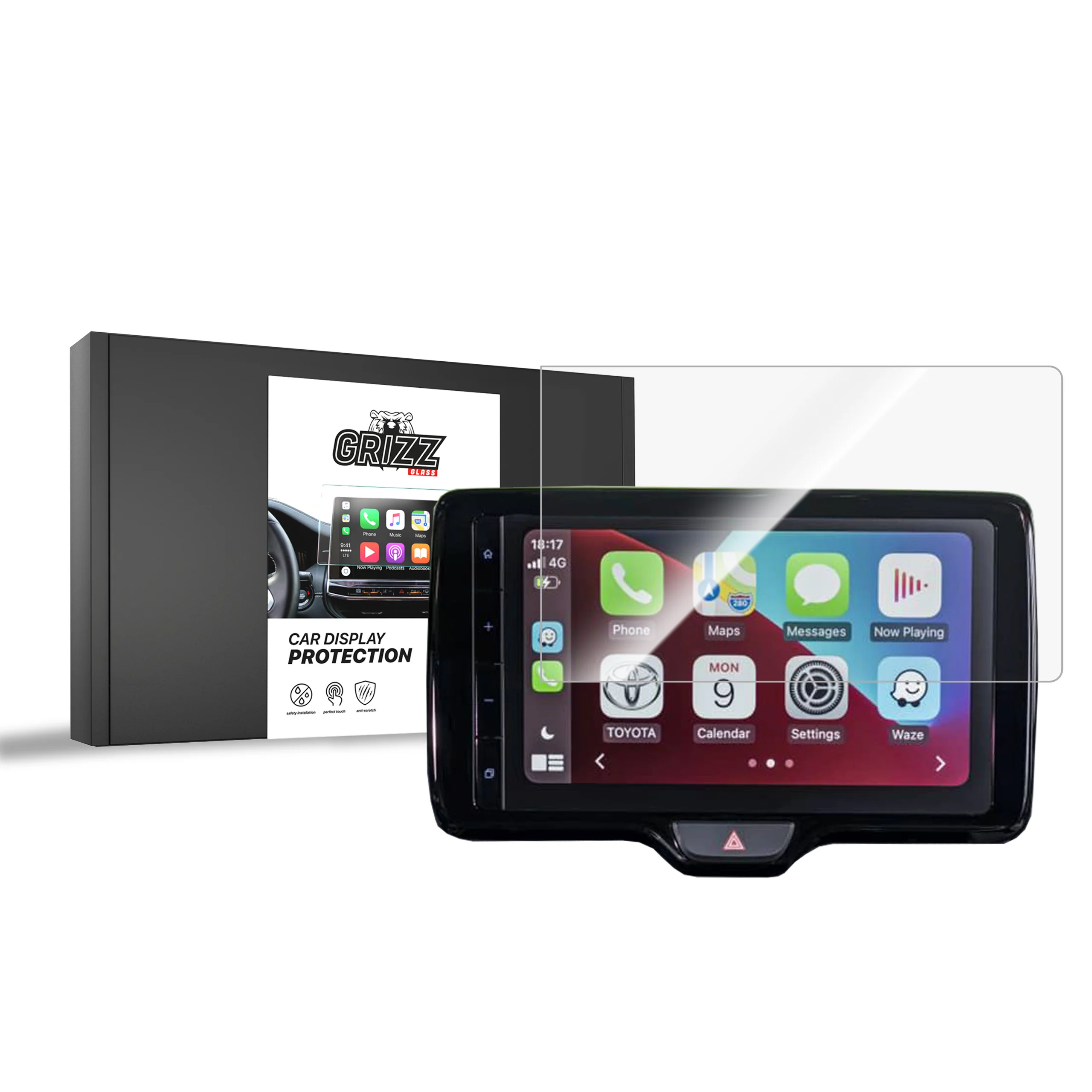 Displayschutzfolie für Toyota Yaris GR 9" HD (2020-2026) Navi Folie, Kratzfest, Klar