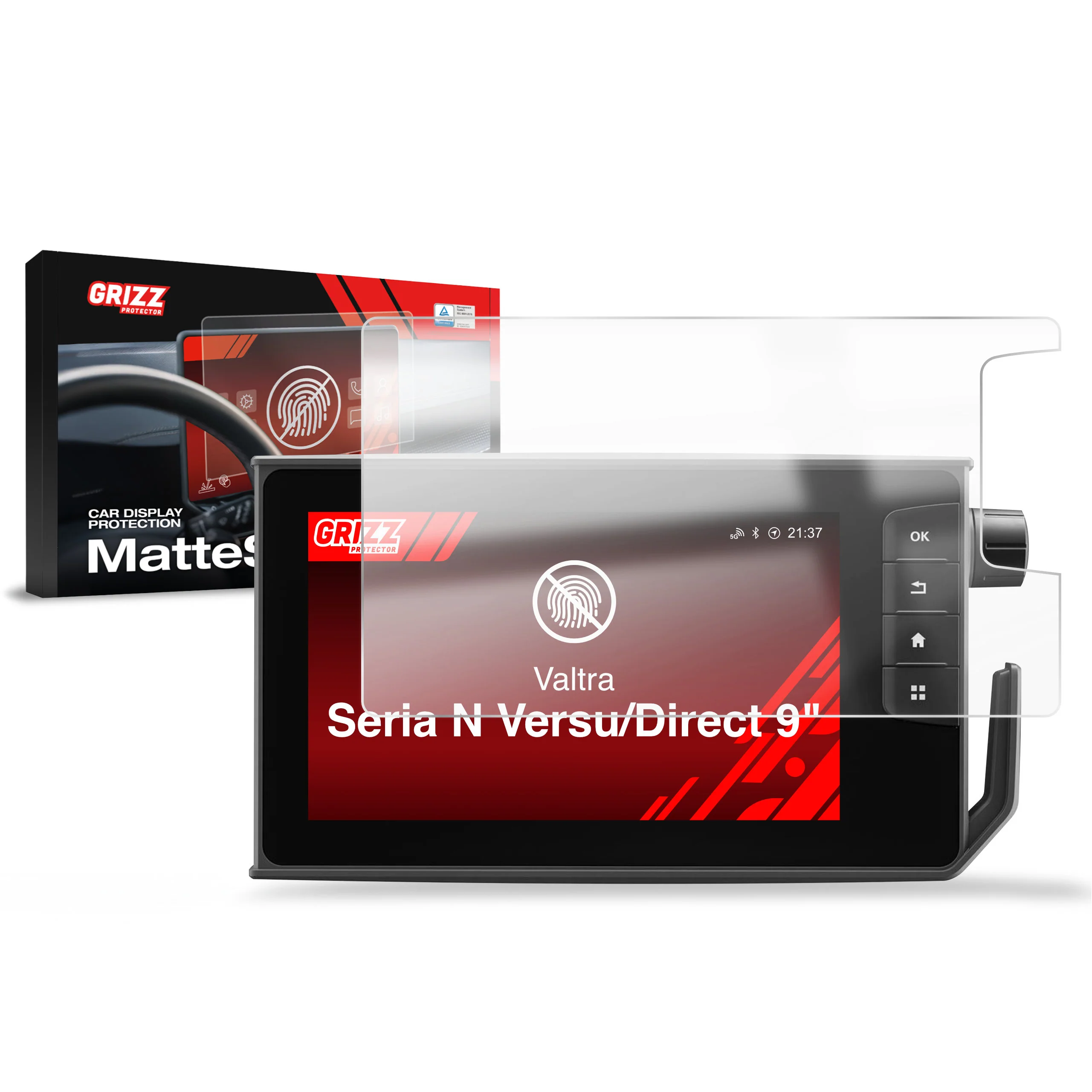 Displayschutzfolie für Valtra seria N Direct SmartTouch 9" (2017-2026) Anti-Fingerprint, Matt