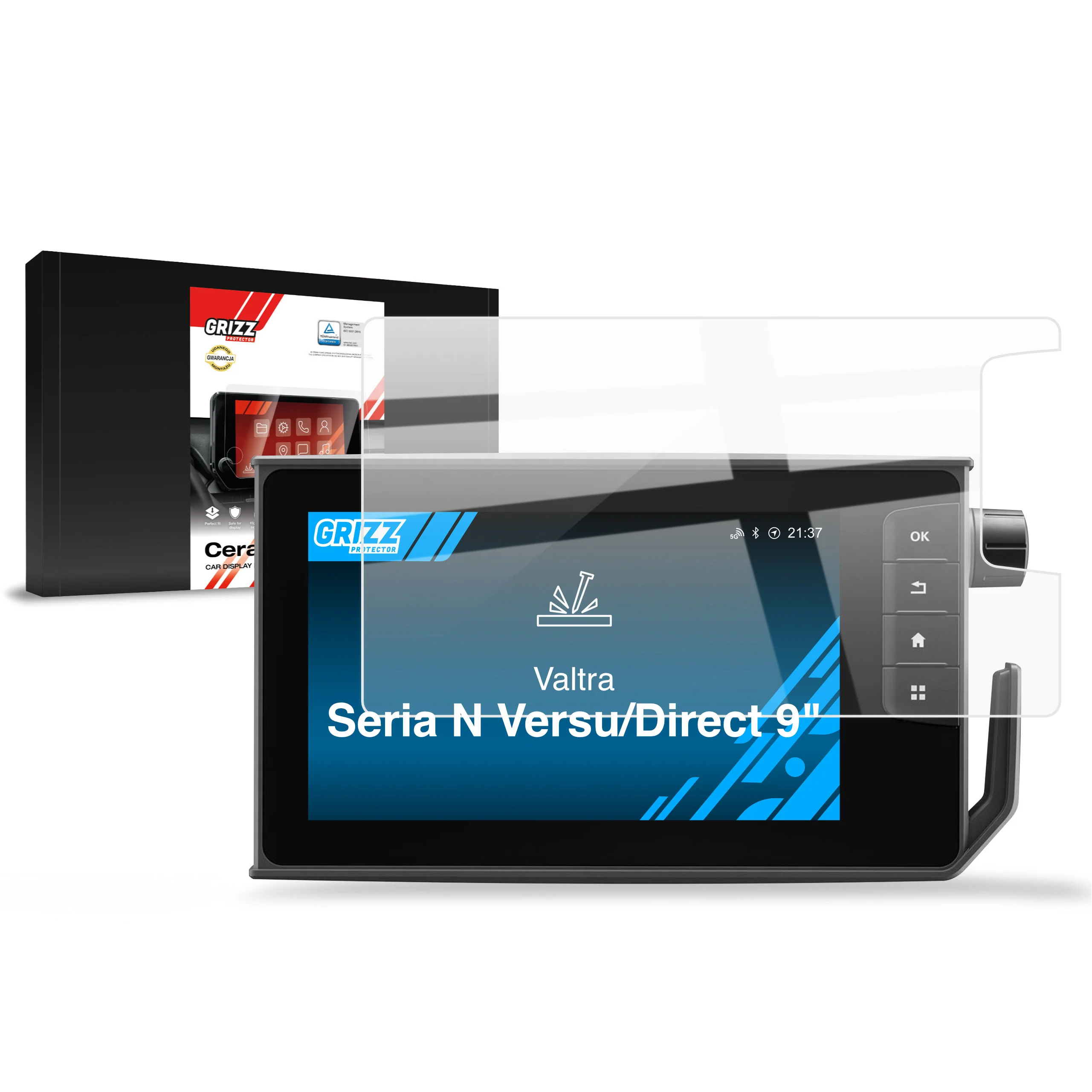 Displayschutzfolie für Valtra seria N Direct SmartTouch 9" (2017-2026) Navi Folie, Kratzfest, Klar