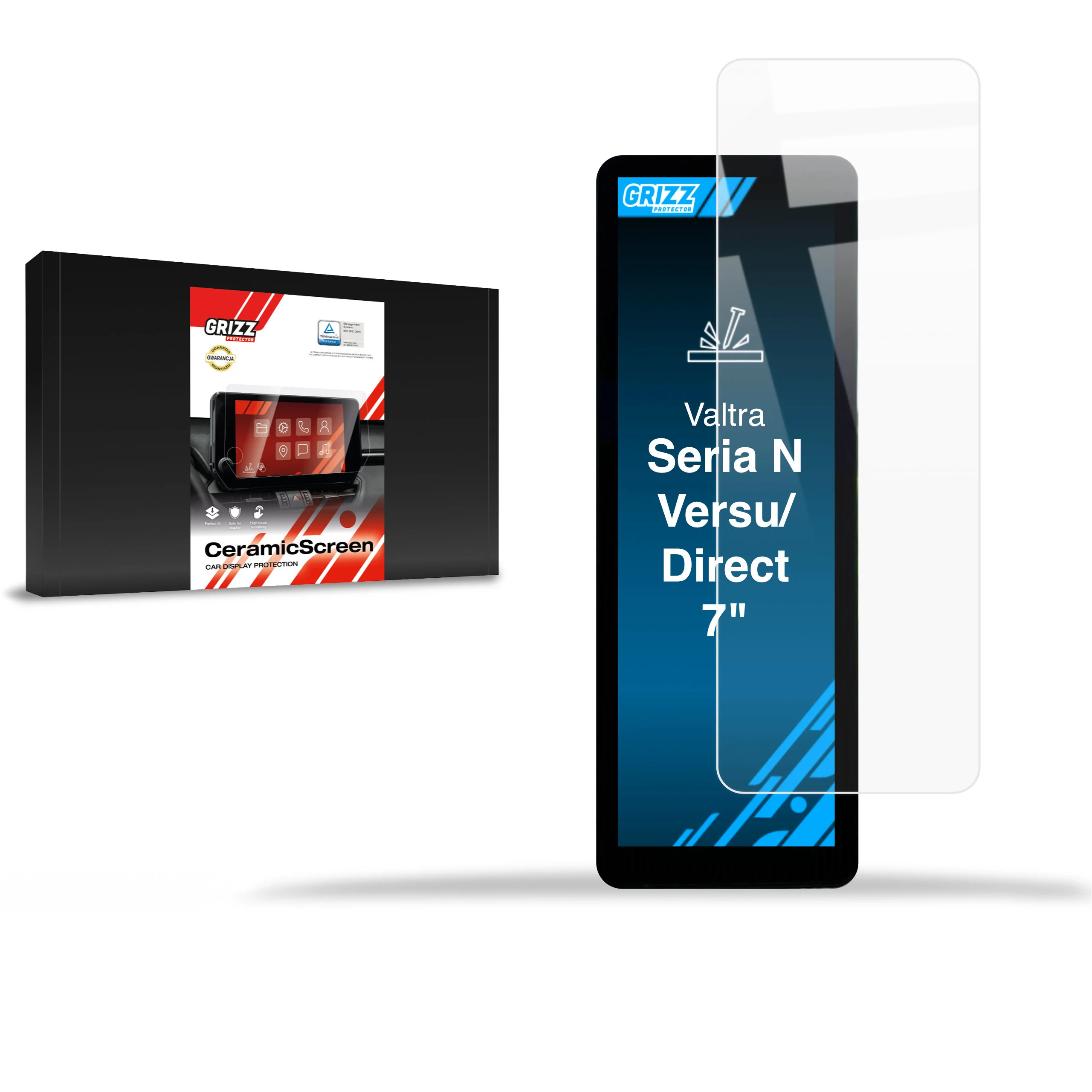 Displayschutzfolie für Valtra seria N Versu A-Pillar Display 7" (2017-2026) Navi Folie, Kratzfest, Klar