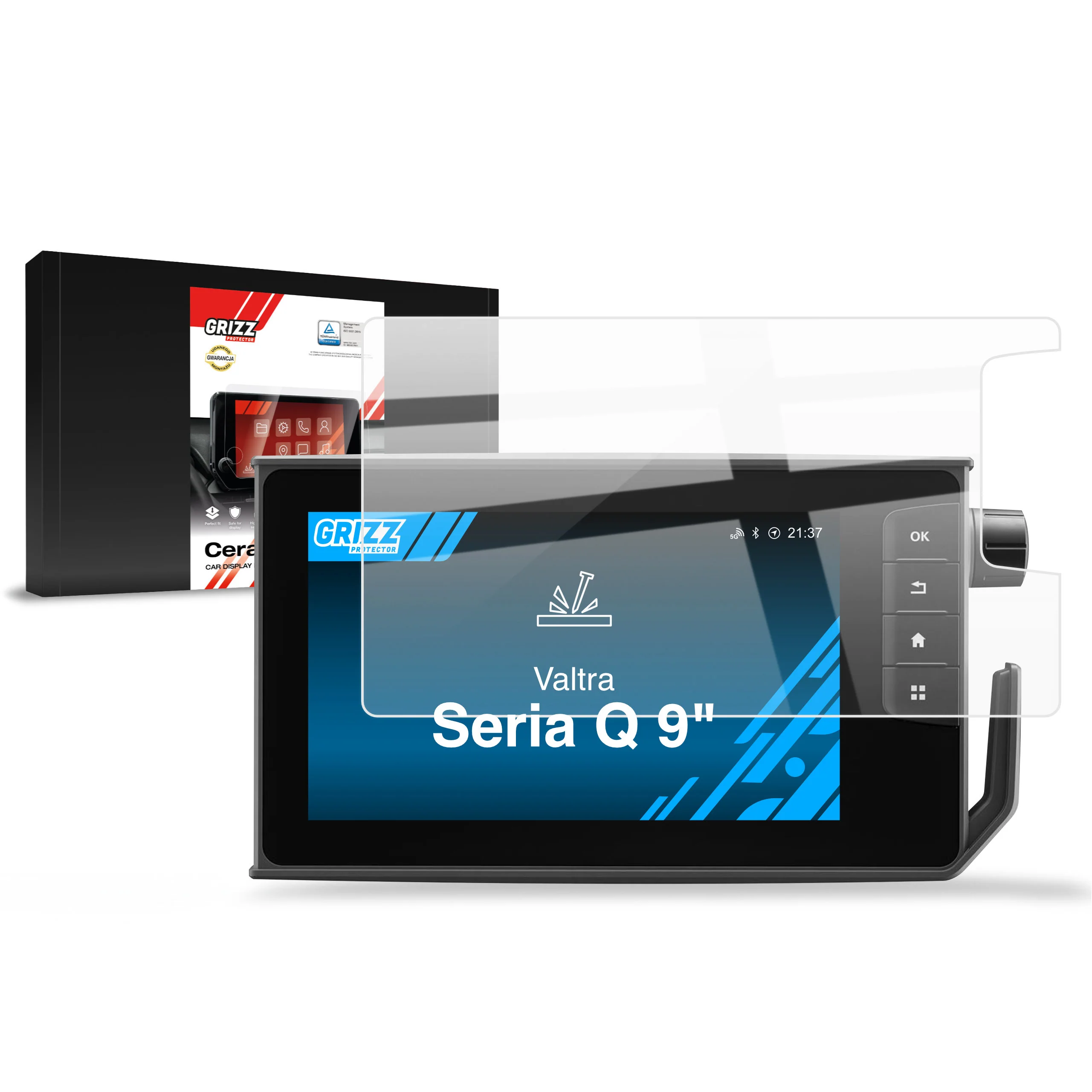Displayschutzfolie für Valtra seria Q SmartTouch 9" (2017-2026) Navi Folie, Kratzfest, Klar