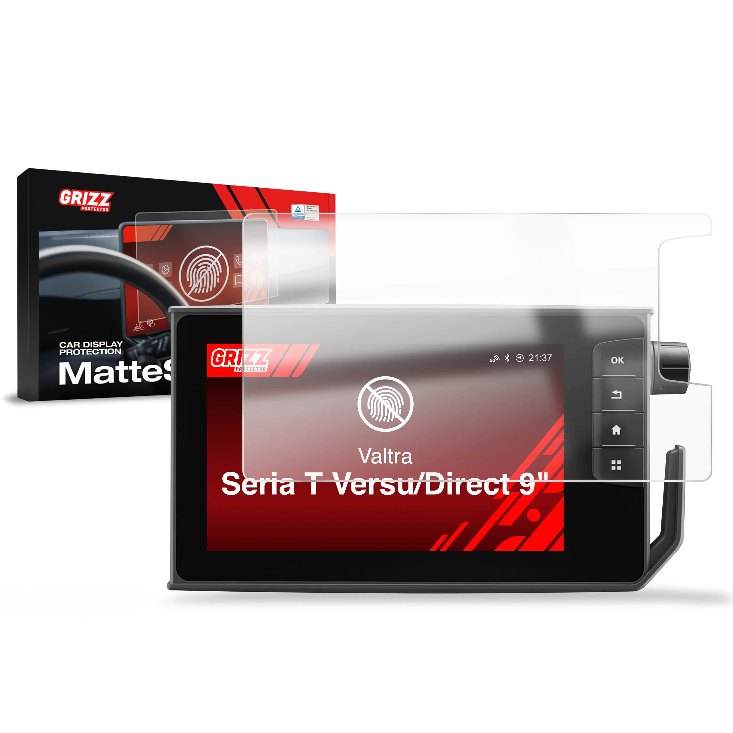 Displayschutzfolie für Valtra seria T Direct SmartTouch 9" (2017-2026) Anti-Fingerprint, Matt