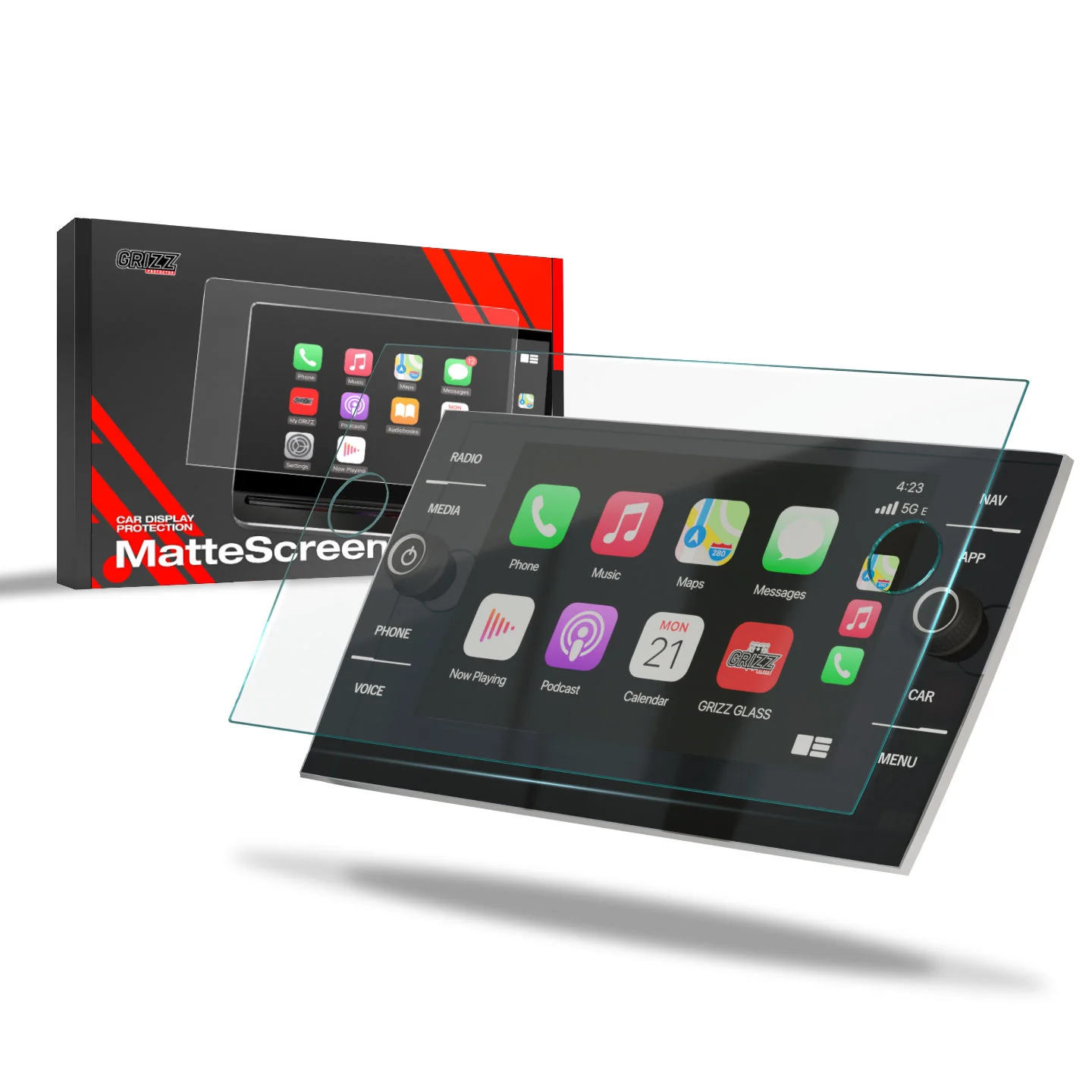 Grizz Navigation Displayschutzfolie für Volkswagen VW California Discover Media (2020-2024) Anti-Fingerprint, Matt