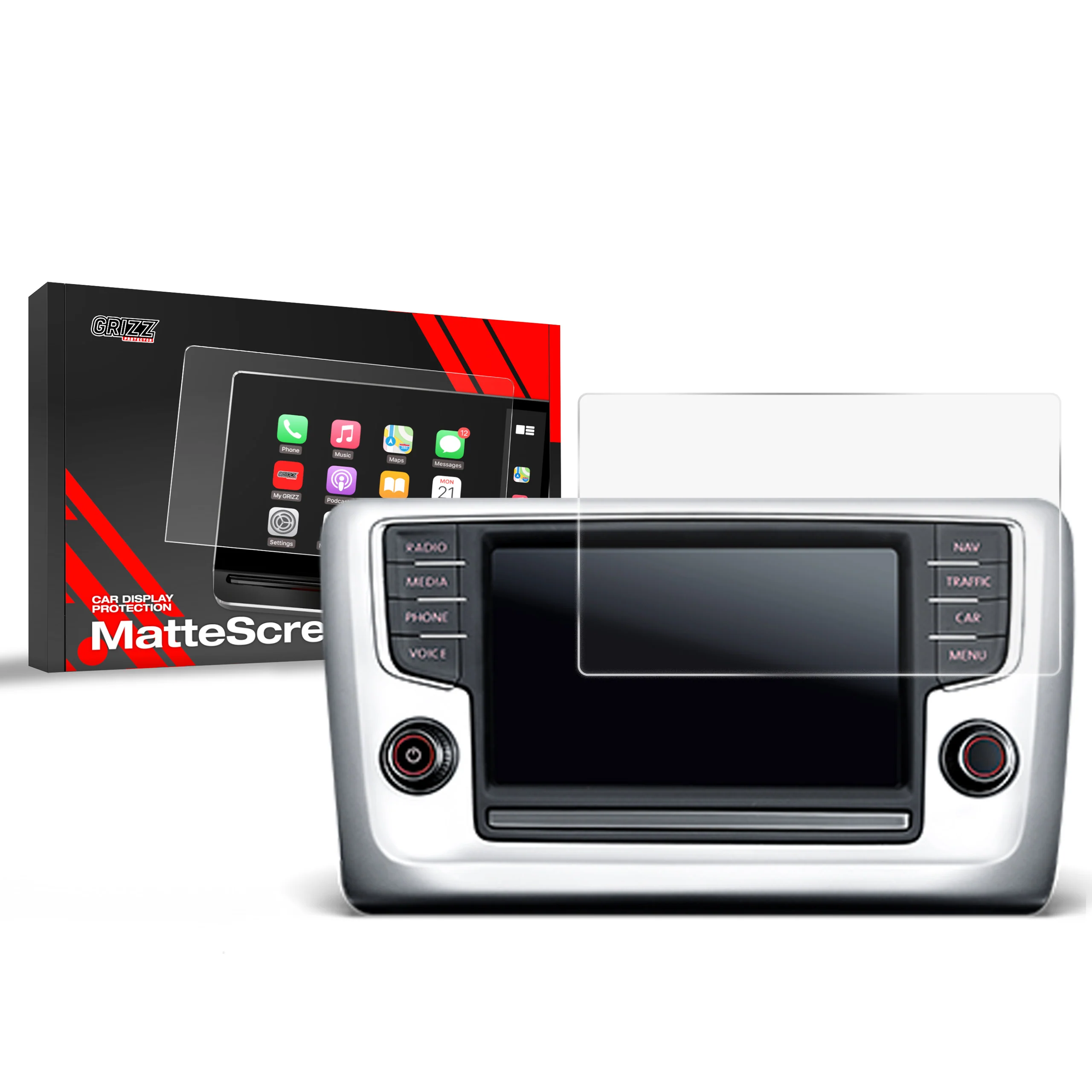 Displayschutzfolie für Volkswagen VW Golf 6 Discover Media 2 gen. (2015-2017) Anti-Fingerprint, Matt