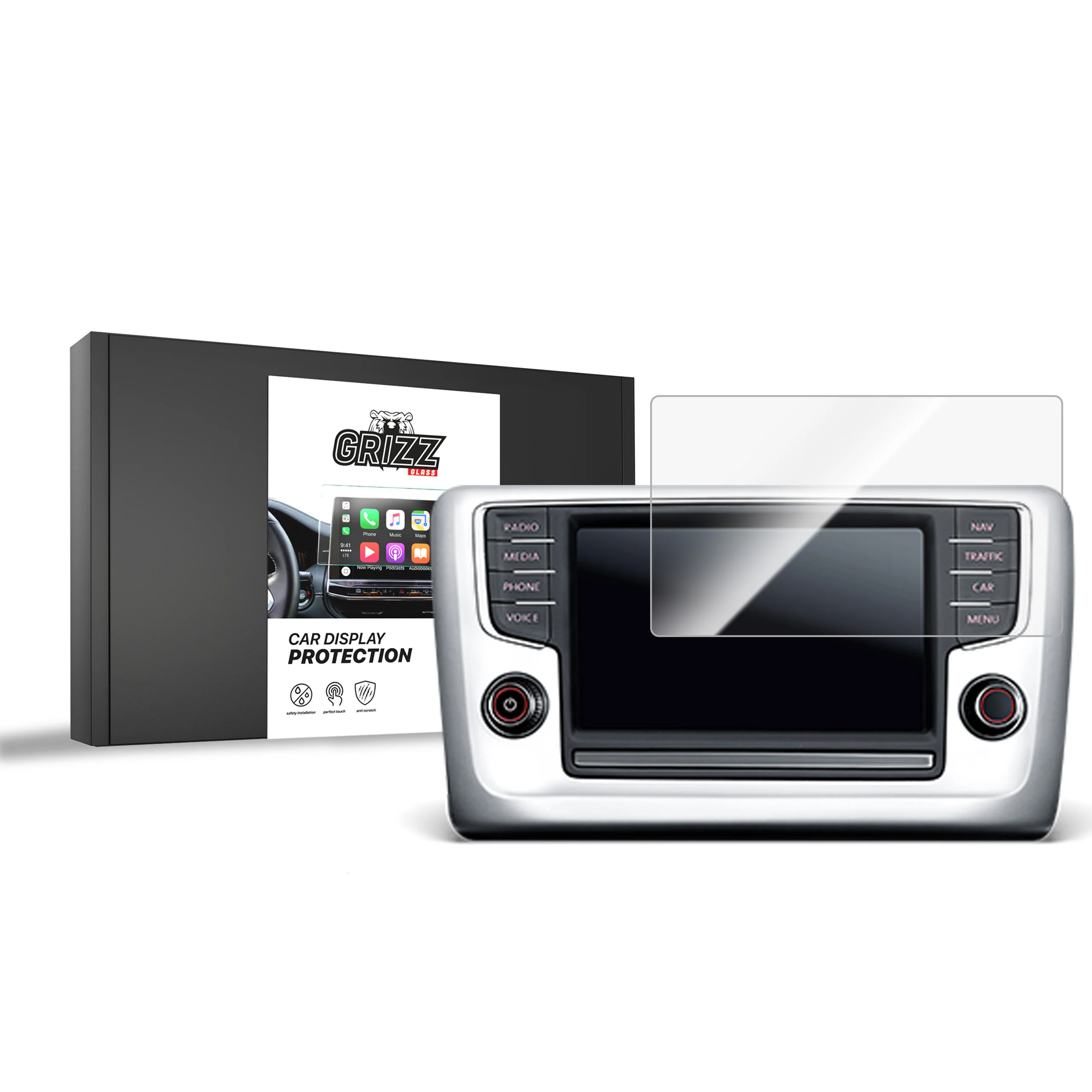 Displayschutzfolie für Volkswagen VW Golf 6 Discover Media 2 gen. (2015-2017) Navi Folie, Kratzfest, Klar