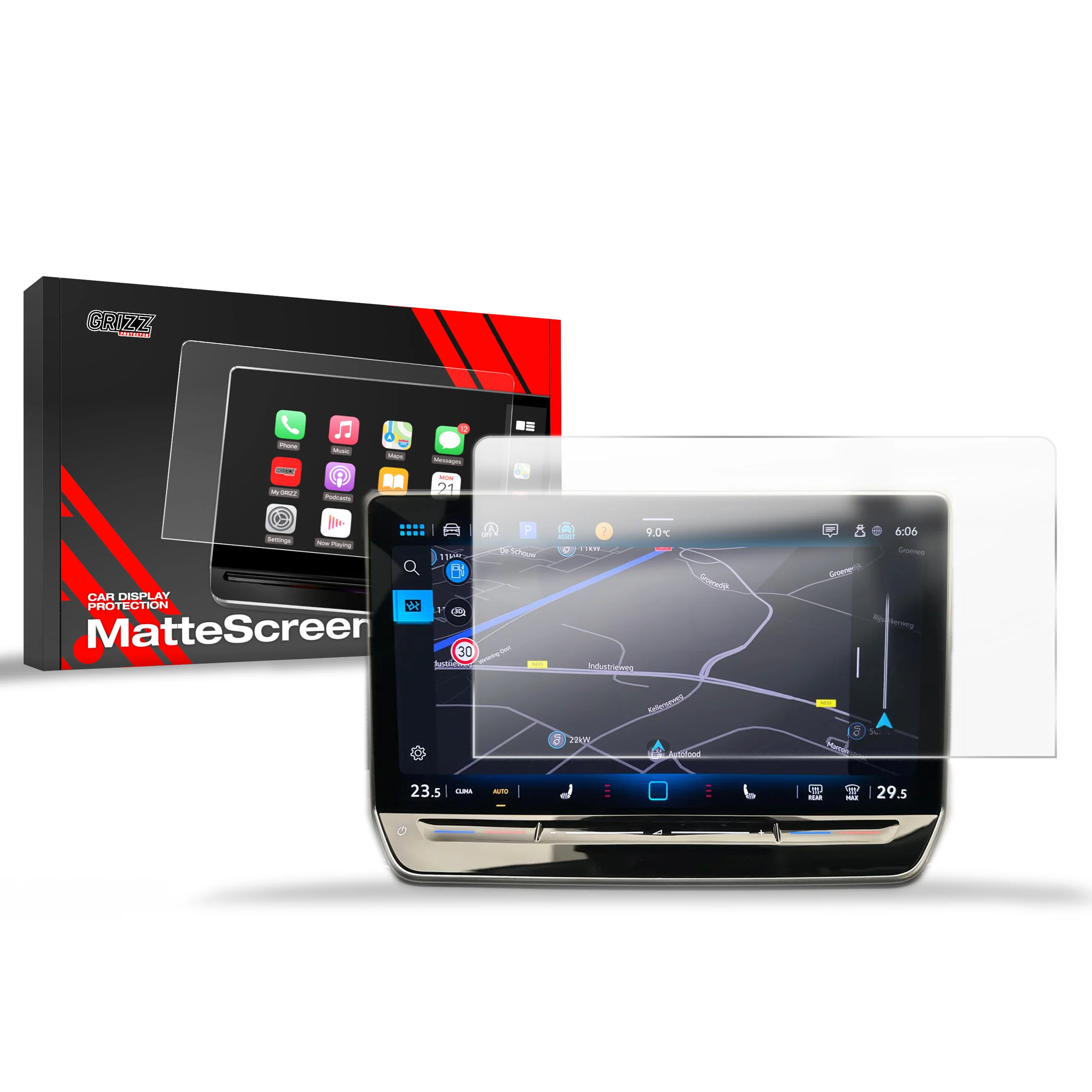 Displayschutzfolie für Volkswagen VW ID.4 12,9" (2024-2026) Anti-Fingerprint, Matt
