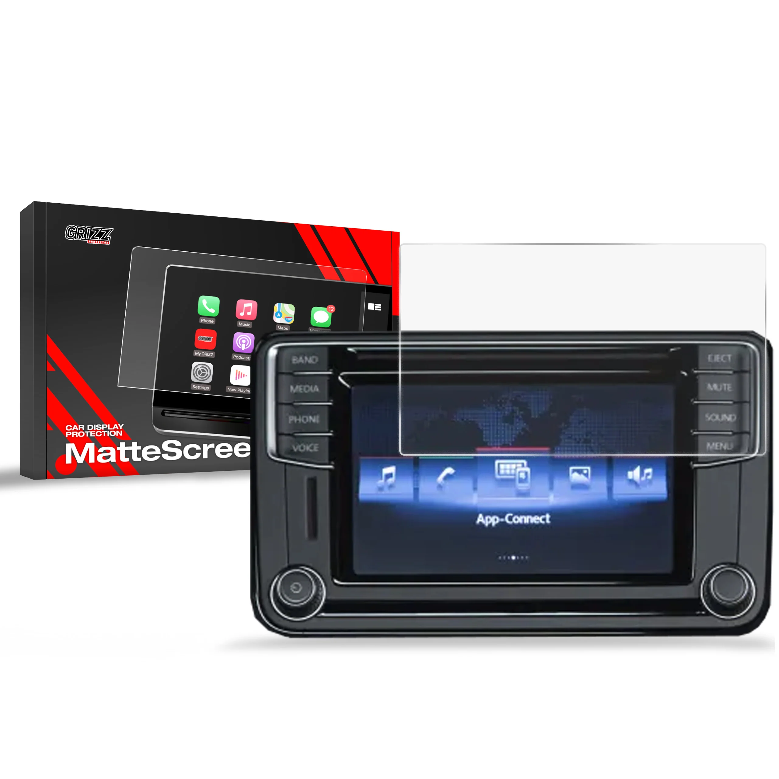 Displayschutzfolie für Volkswagen VW Scirocco (2015-2018) Anti-Fingerprint, Matt