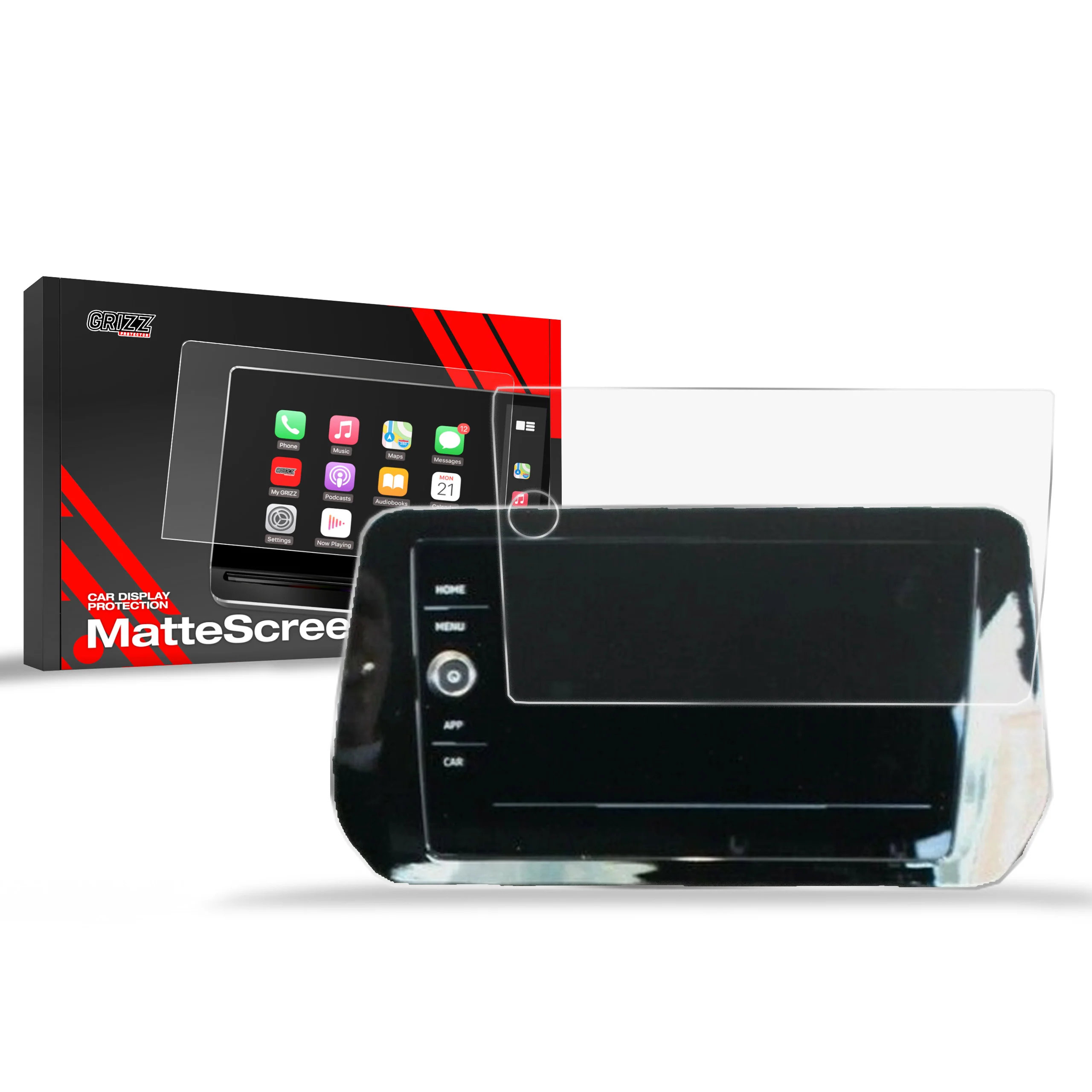 Displayschutzfolie für Volkswagen VW T-Cross 8" (2024-2026) Anti-Fingerprint, Matt