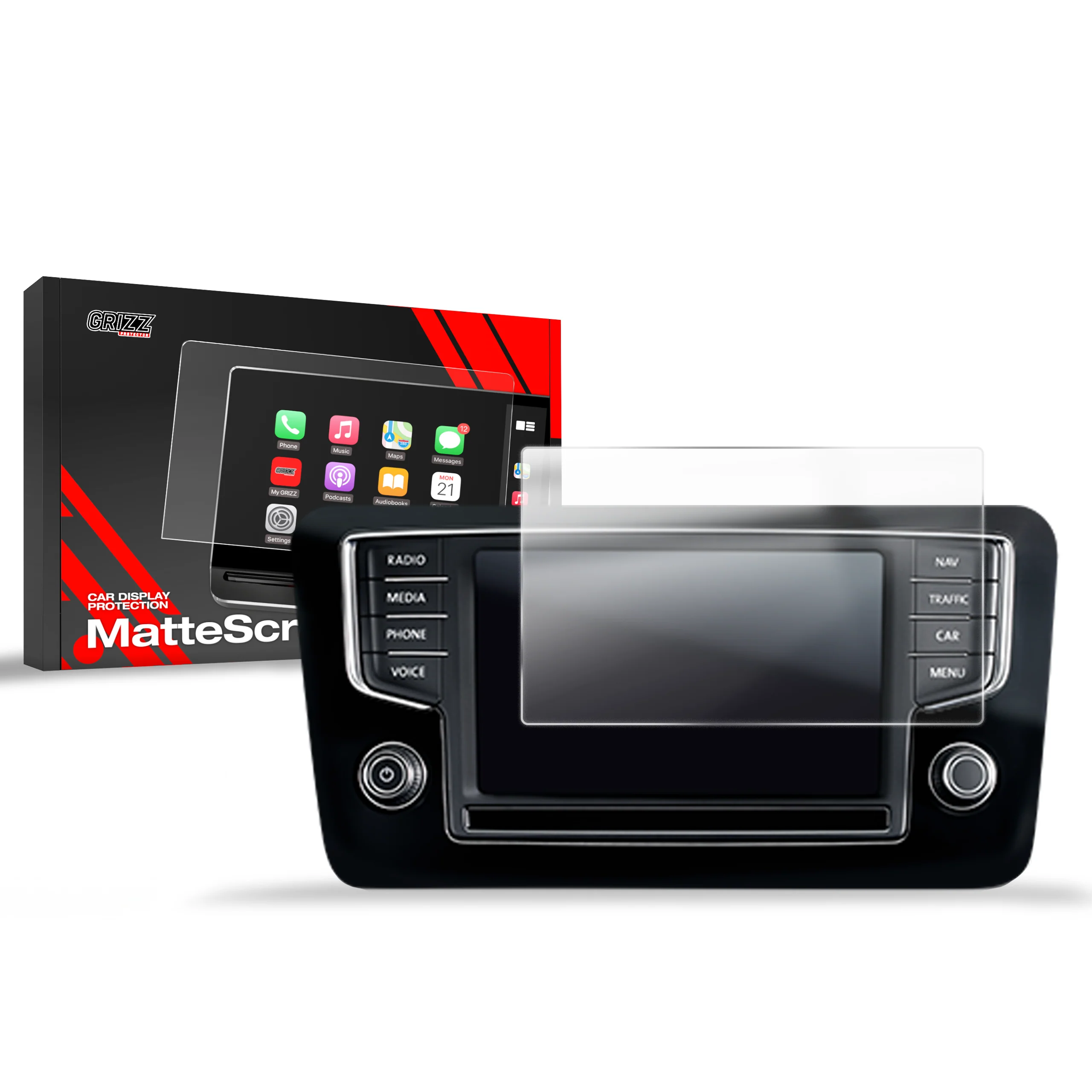 Displayschutzfolie für Volkswagen VW Tiguan 2 Discover Media (2017-2019) Anti-Fingerprint, Matt