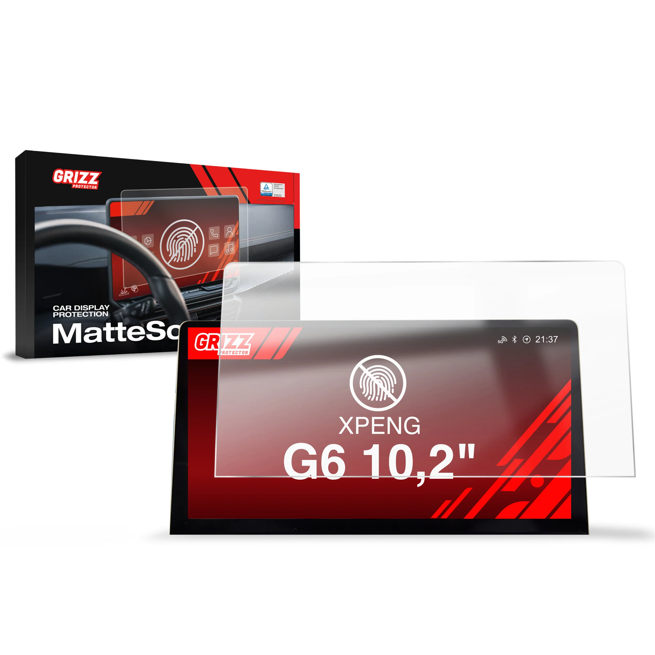 Displayschutzfolie für XPENG G6 10,2" (2023-2024) Anti-Fingerprint, Matt