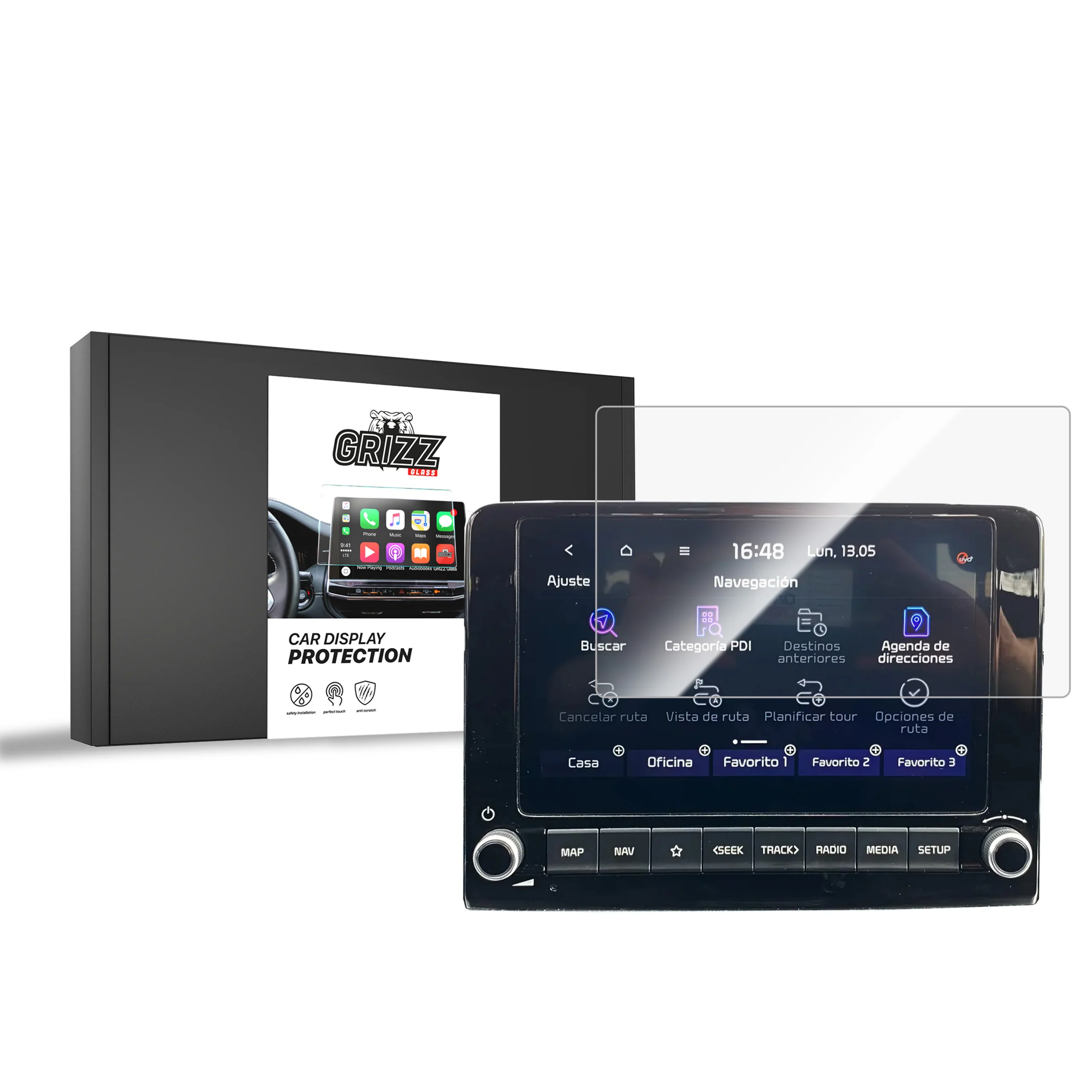 Displayschutzfolie für Kia Stonic 8" (2024-2026) Navi Folie, Kratzfest, Klar