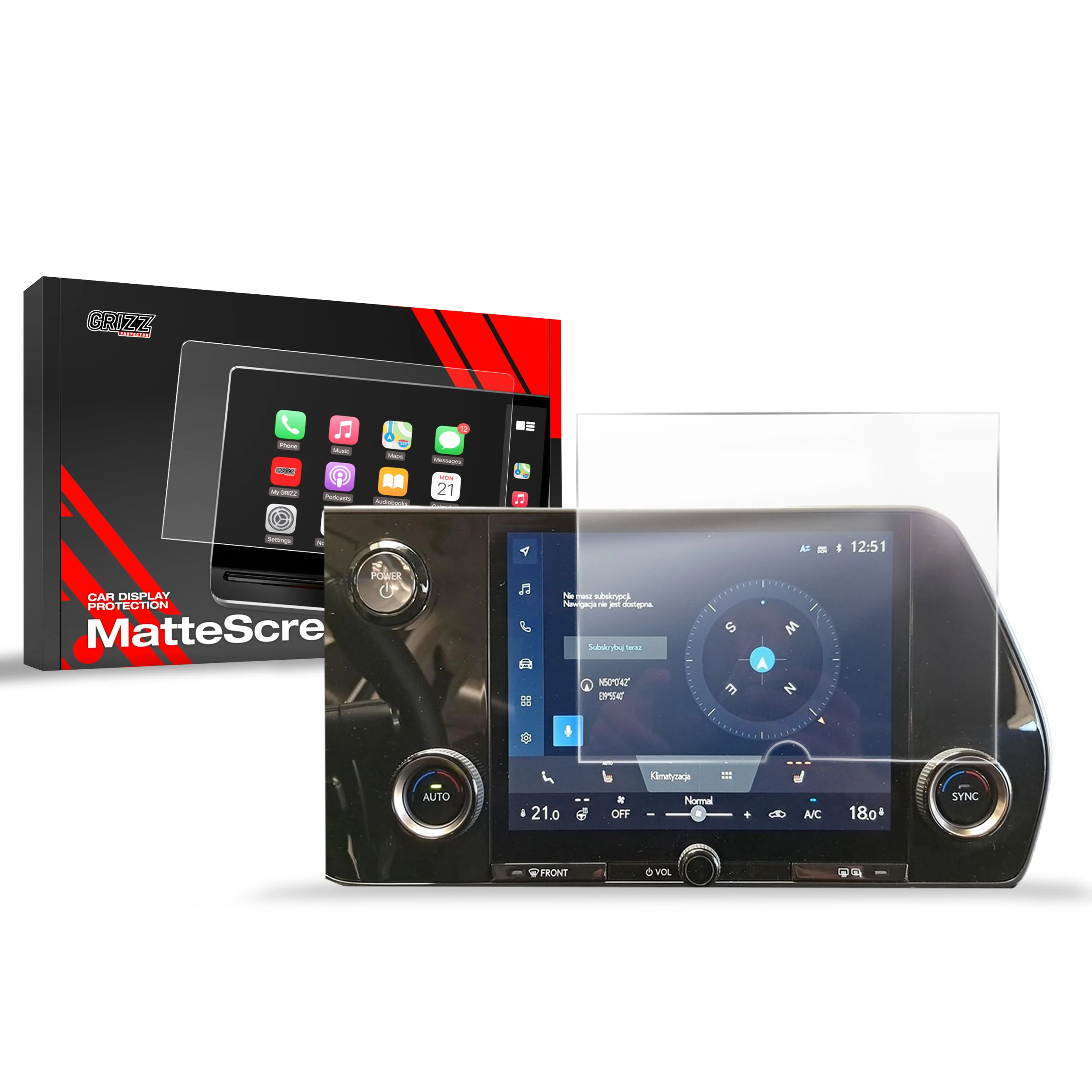 Grizz Navigation Displayschutzfolie für Lexus NX 2 9,8" (2021-2025) Anti-Fingerprint, Matt - Image 8