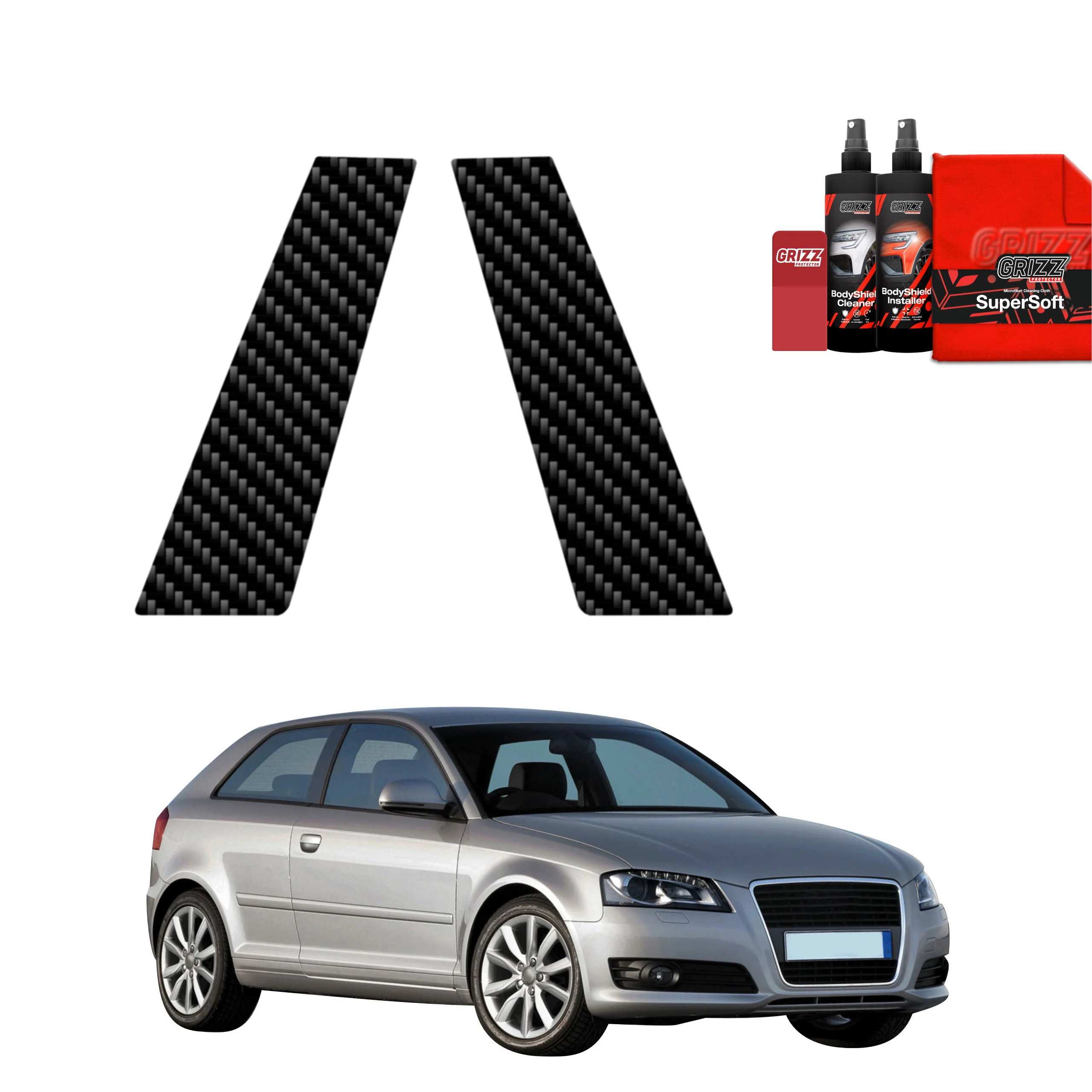 Kohlenstoff Schutzfolie für Ladekante - Audi A3 8P Hatchback 3D Facelift (2008-2013)