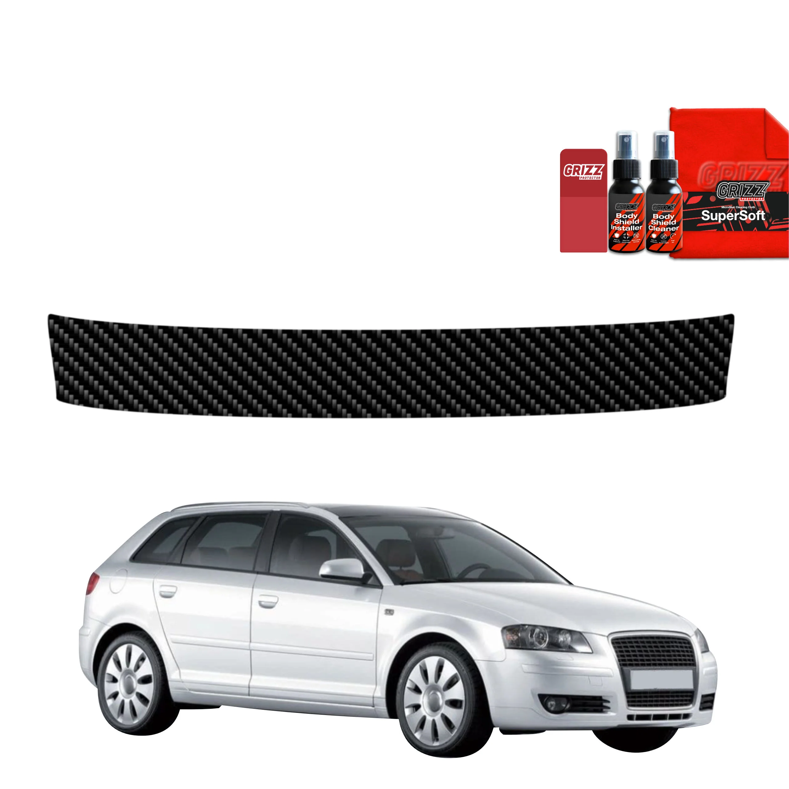 Kohlenstoff Schutzfolie für Ladekante - Audi A3 8P Hatchback 5D (2008-2012)