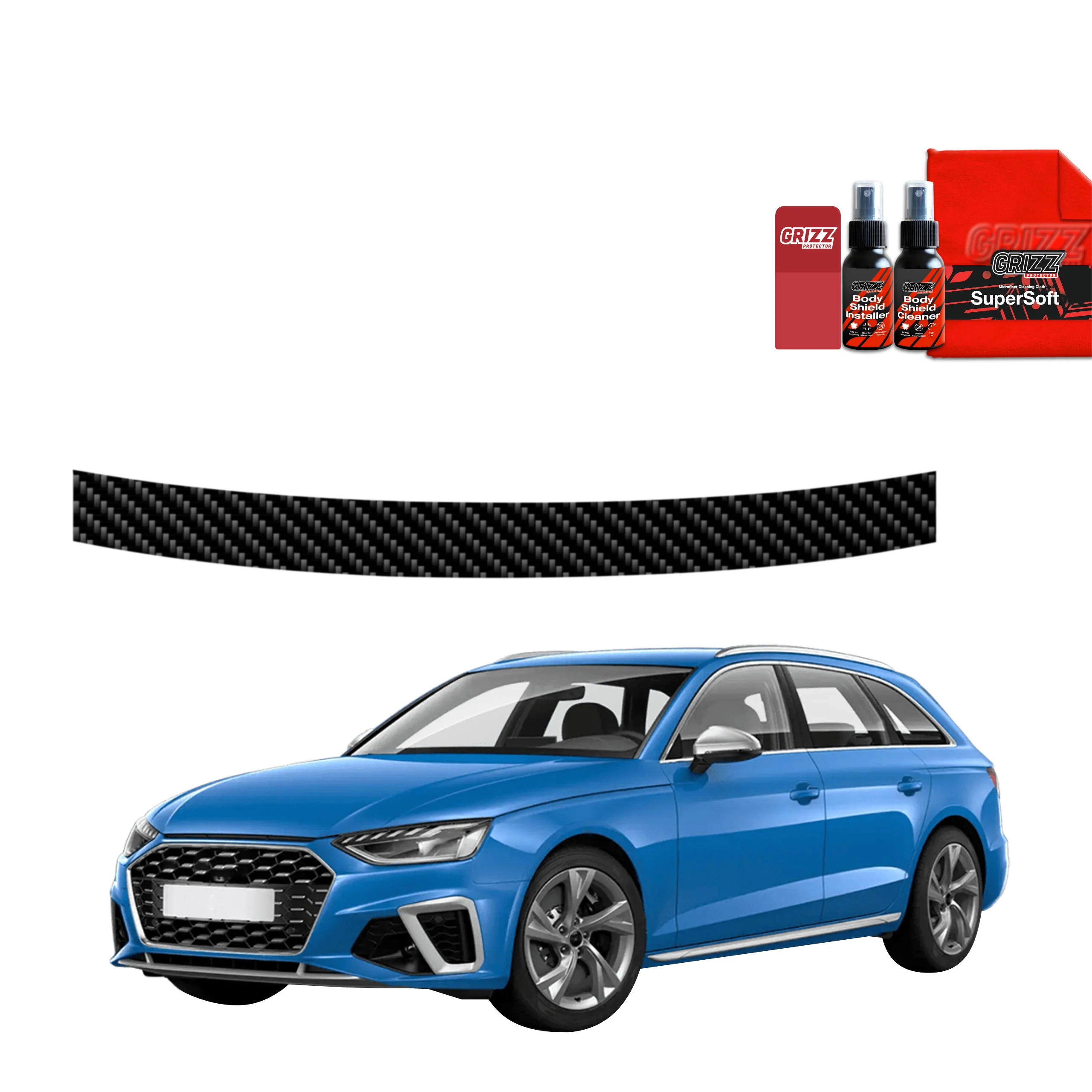 Kohlenstoff Schutzfolie für Ladekante - Audi A4 Avant (2019-2024)