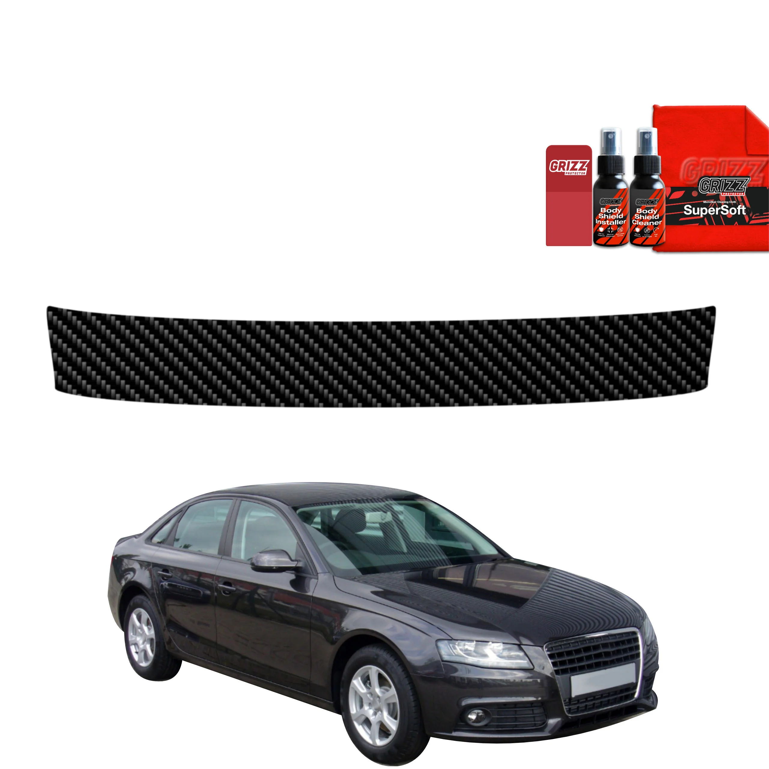 Kohlenstoff Schutzfolie für Ladekante - Audi A4 B8 Sedan (2007-2011)