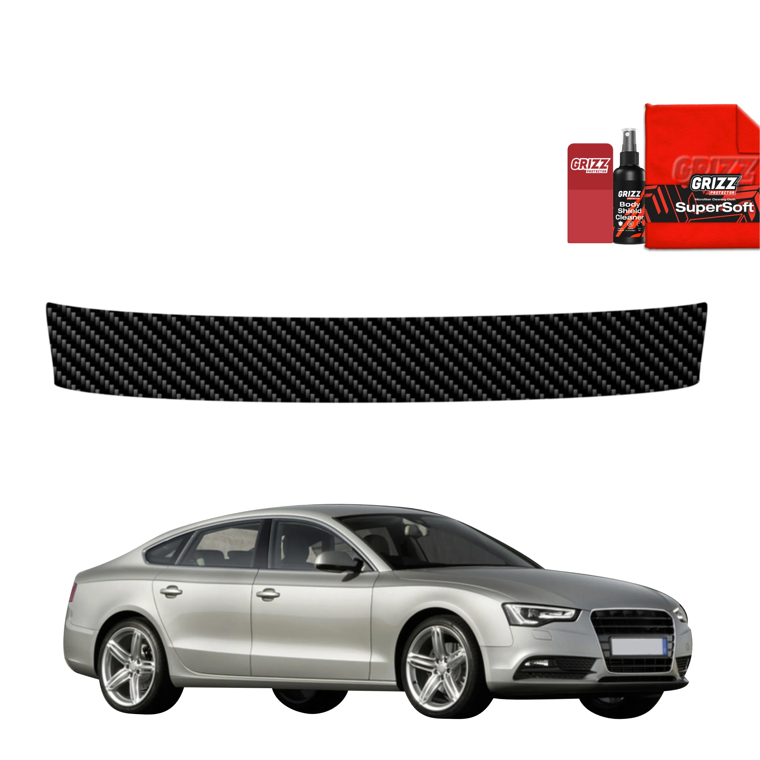 Kohlenstoff Schutzfolie fĂŒr Ladekante - Audi A5 8T SUV 5D (2007-2016)