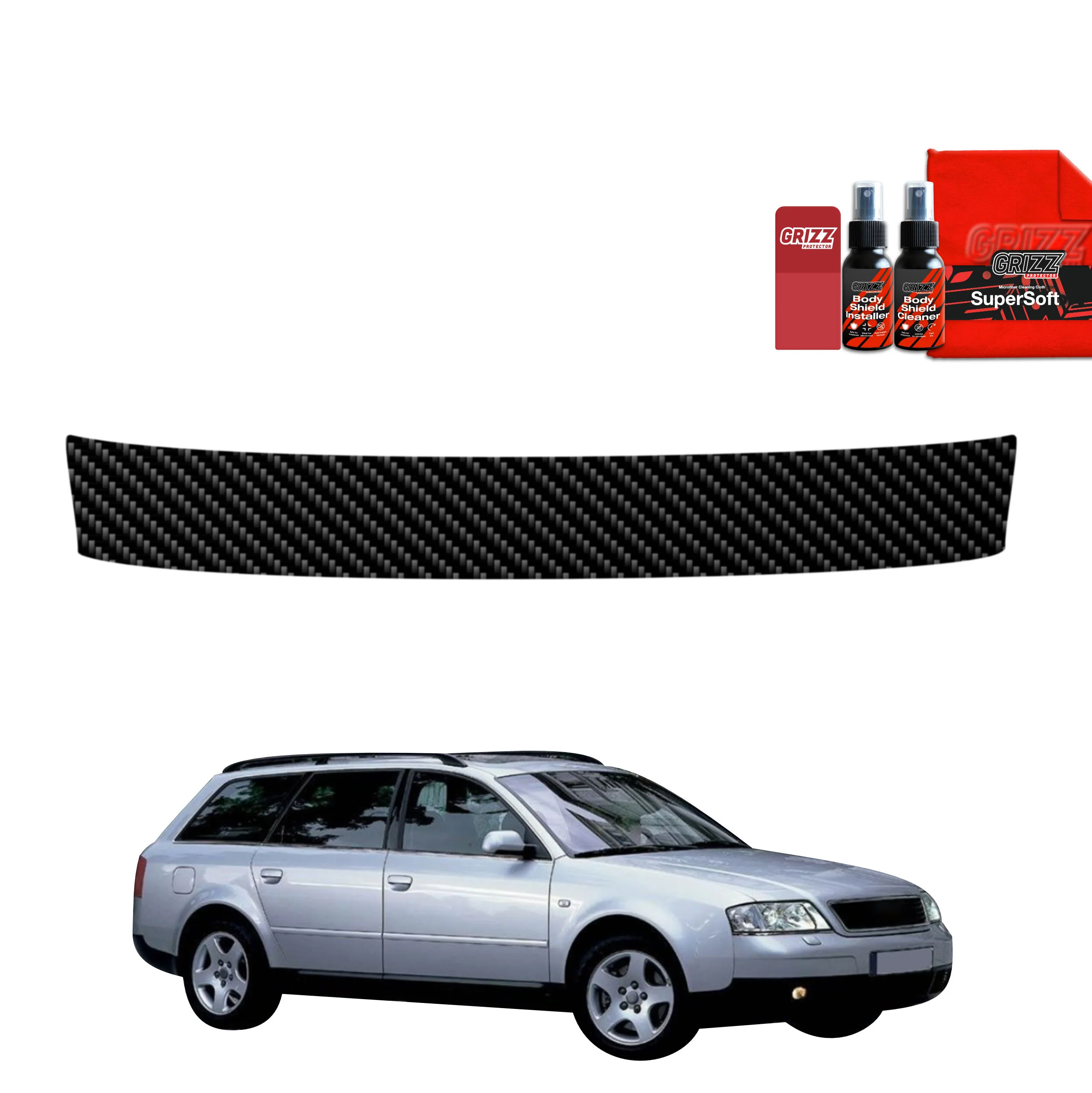 Kohlenstoff Schutzfolie für Ladekante - Audi A6 C5 Avant (1998-2004)