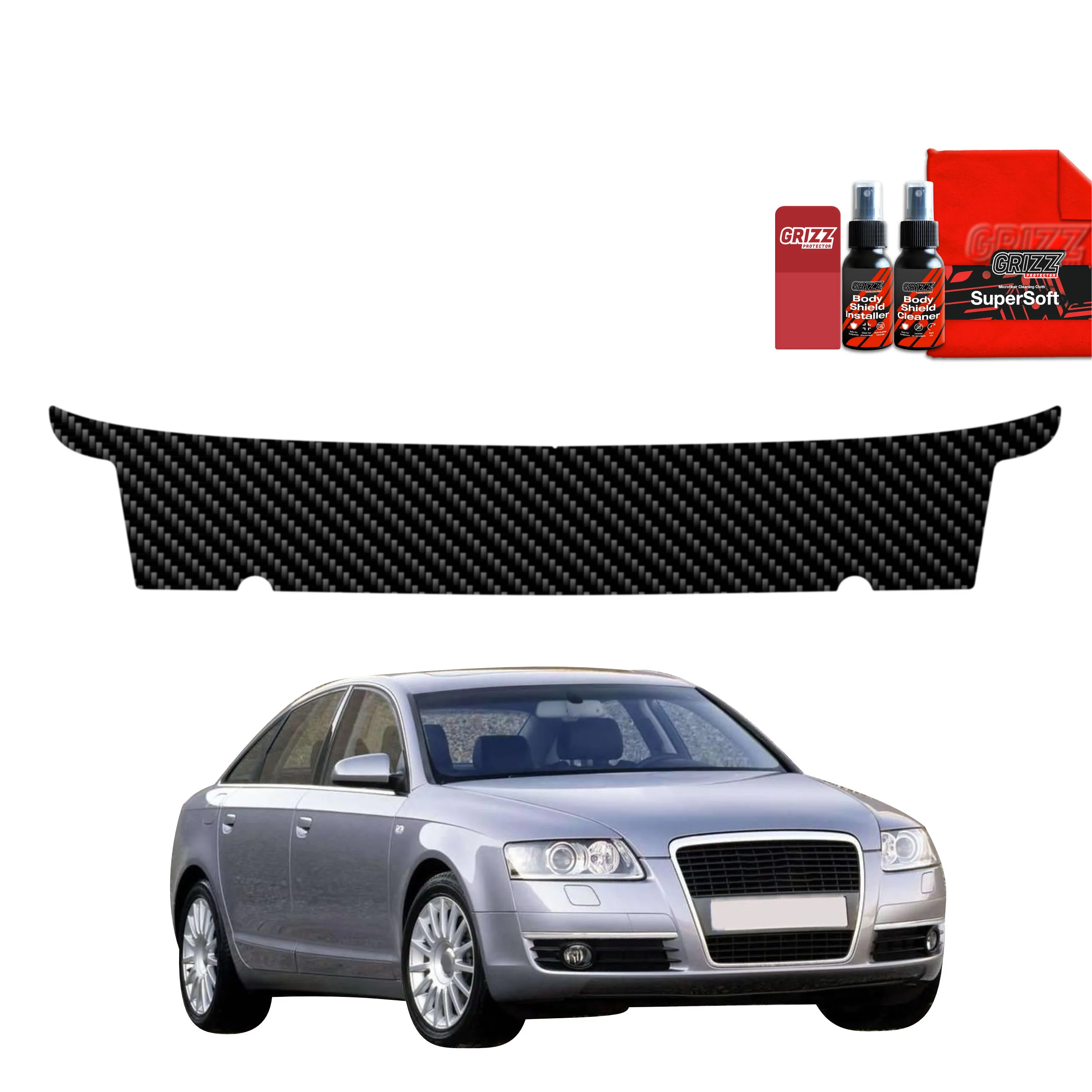 Kohlenstoff Schutzfolie für Ladekante - Audi A6 C6 Sedan 4D (2004-2008)