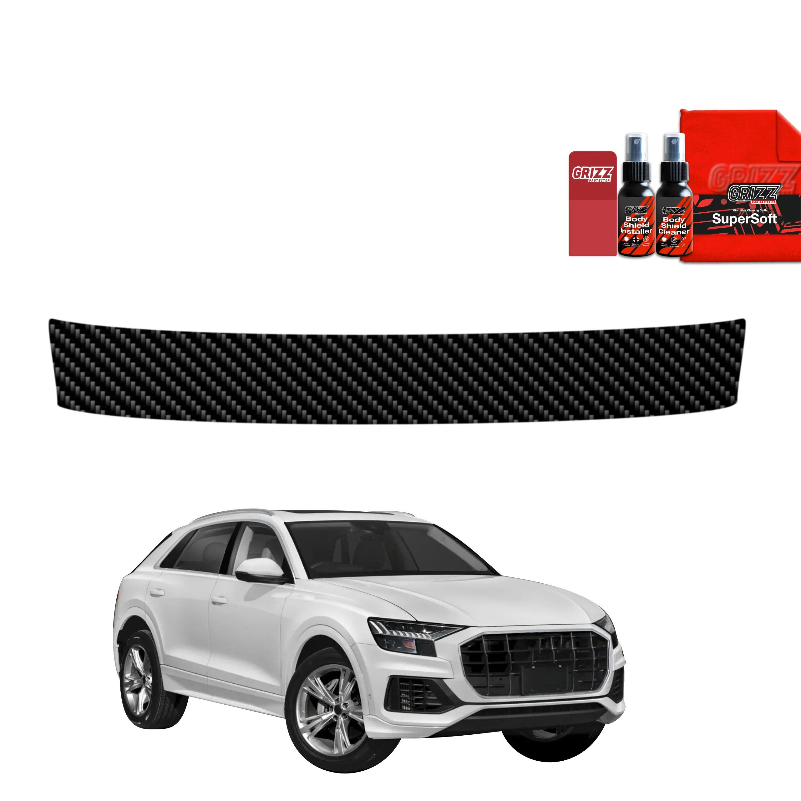 Kohlenstoff Schutzfolie fĂŒr Ladekante - Audi Q8 (2018-2026)