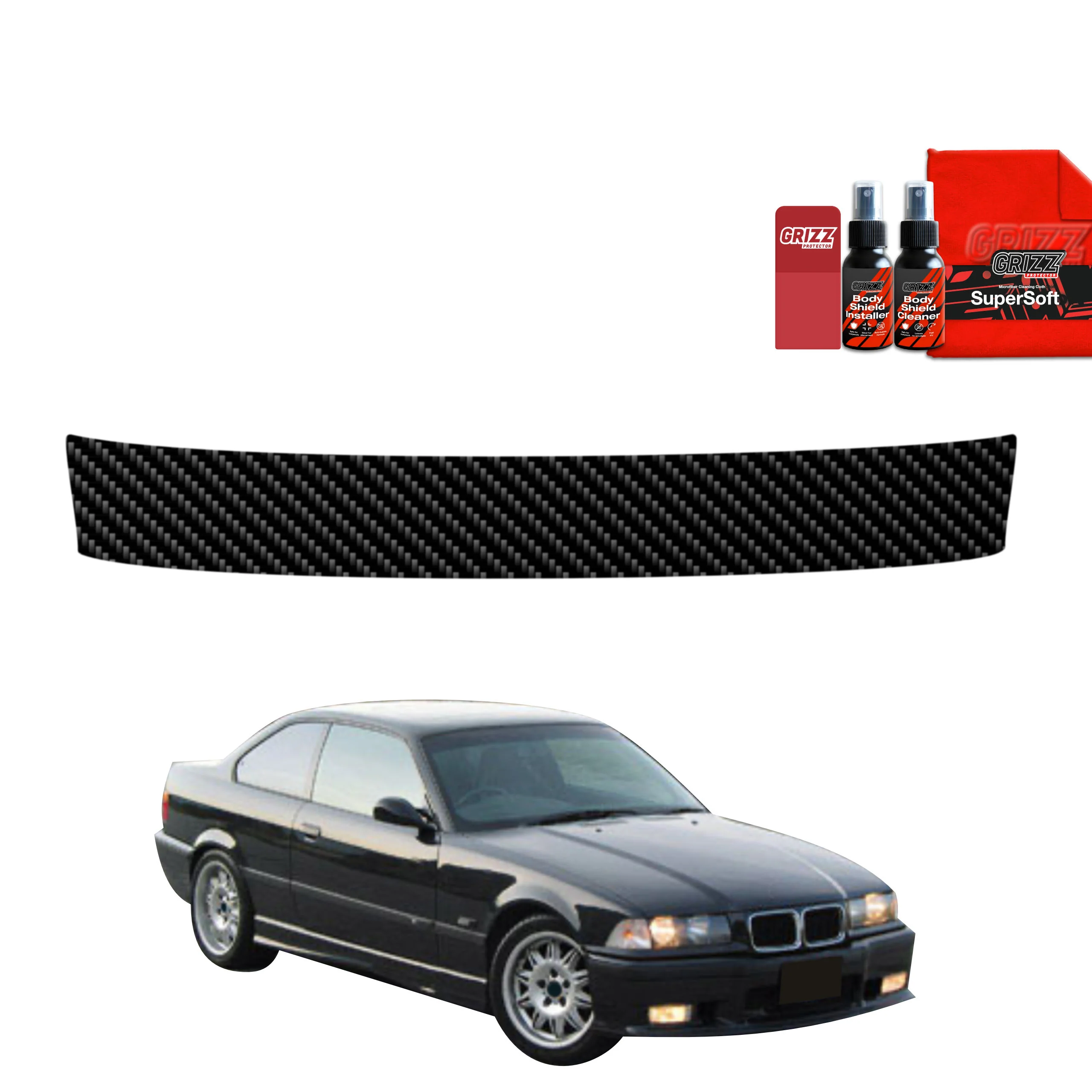 Kohlenstoff Schutzfolie für Ladekante - BMW 3 E36 Coupe (1991-1999)