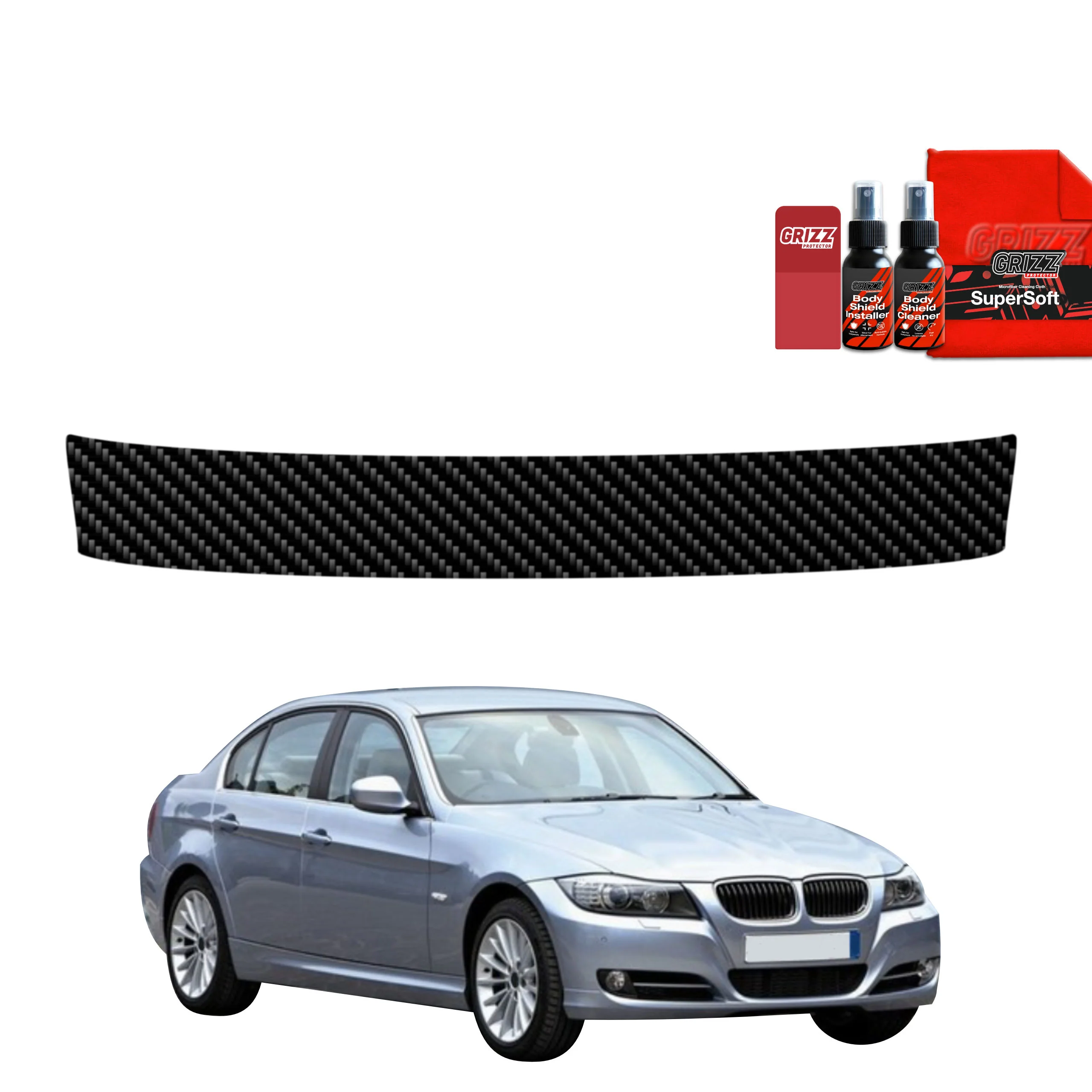 Kohlenstoff Schutzfolie für Ladekante - BMW 3 E90 Sedan Pre-LCI (2004-2008)