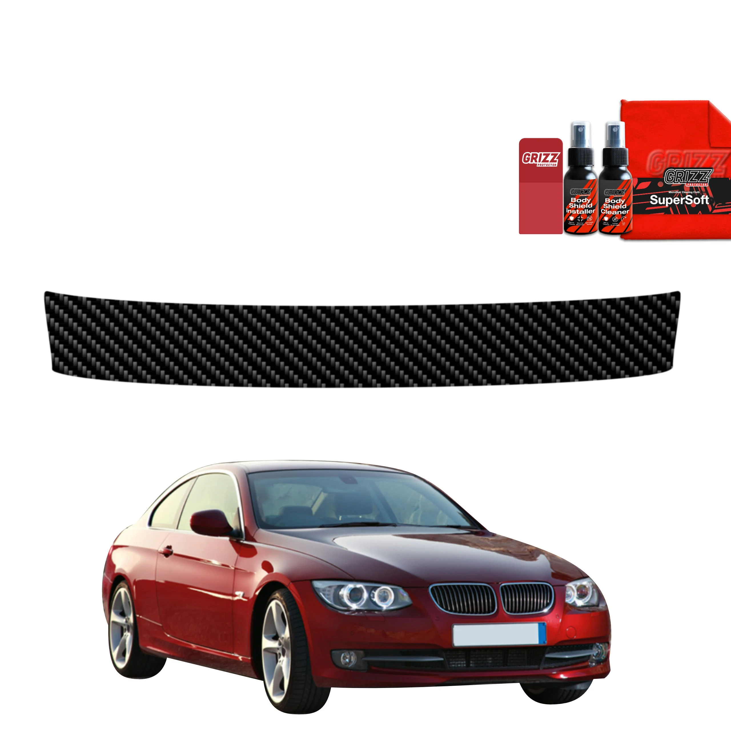 Kohlenstoff Schutzfolie für Ladekante - BMW 3 E92 Coupe LCI (2010-2013)