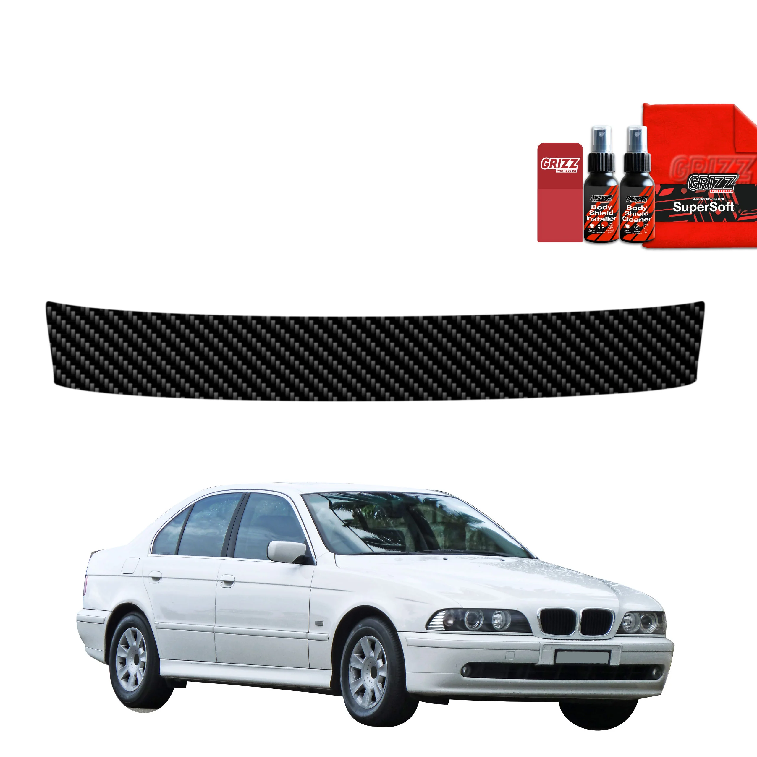 Kohlenstoff Schutzfolie für Ladekante - BMW 5 E39 Sedan (1995-2003)