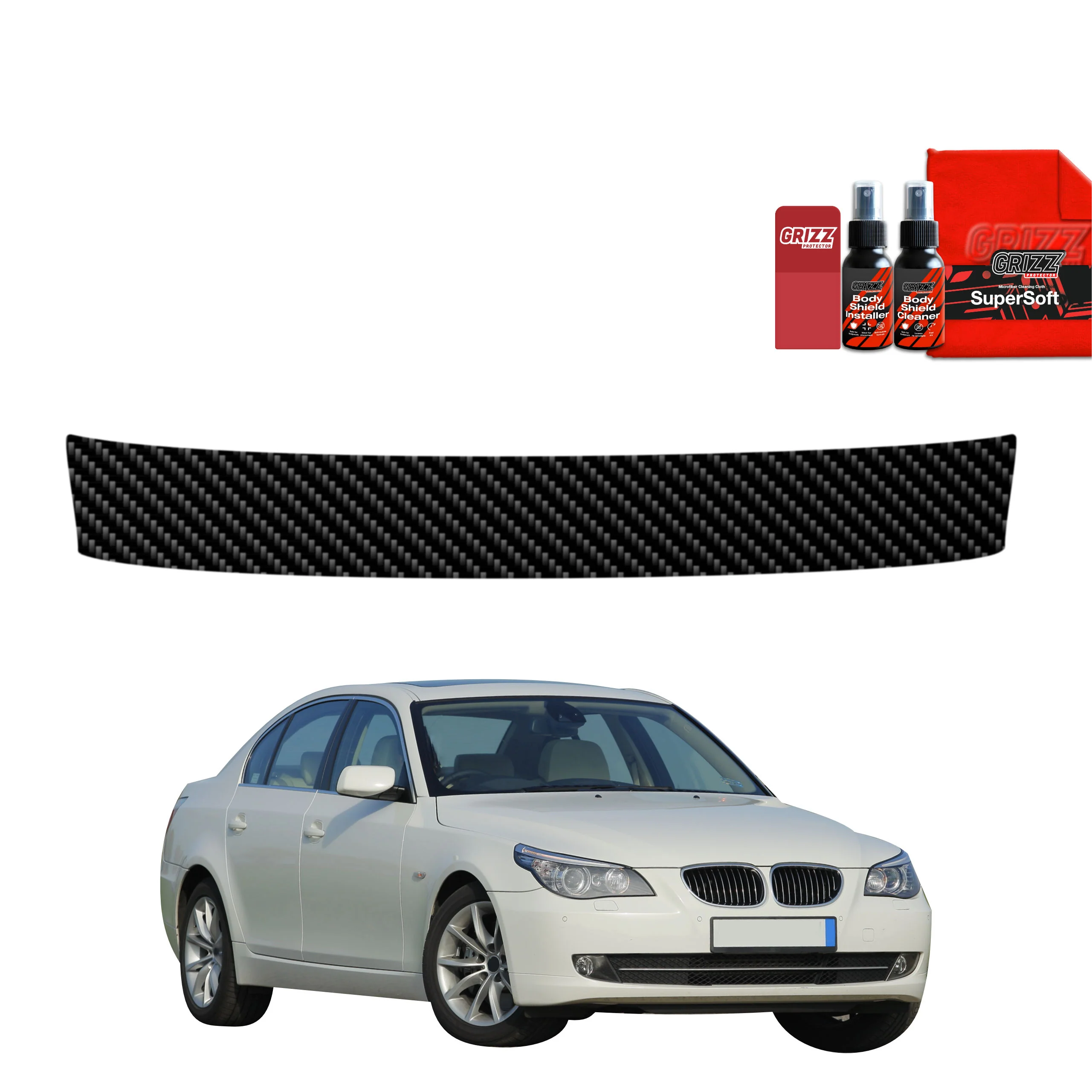 Kohlenstoff Schutzfolie für Ladekante - BMW 5 E60 Sedan 4D (2007-2010)