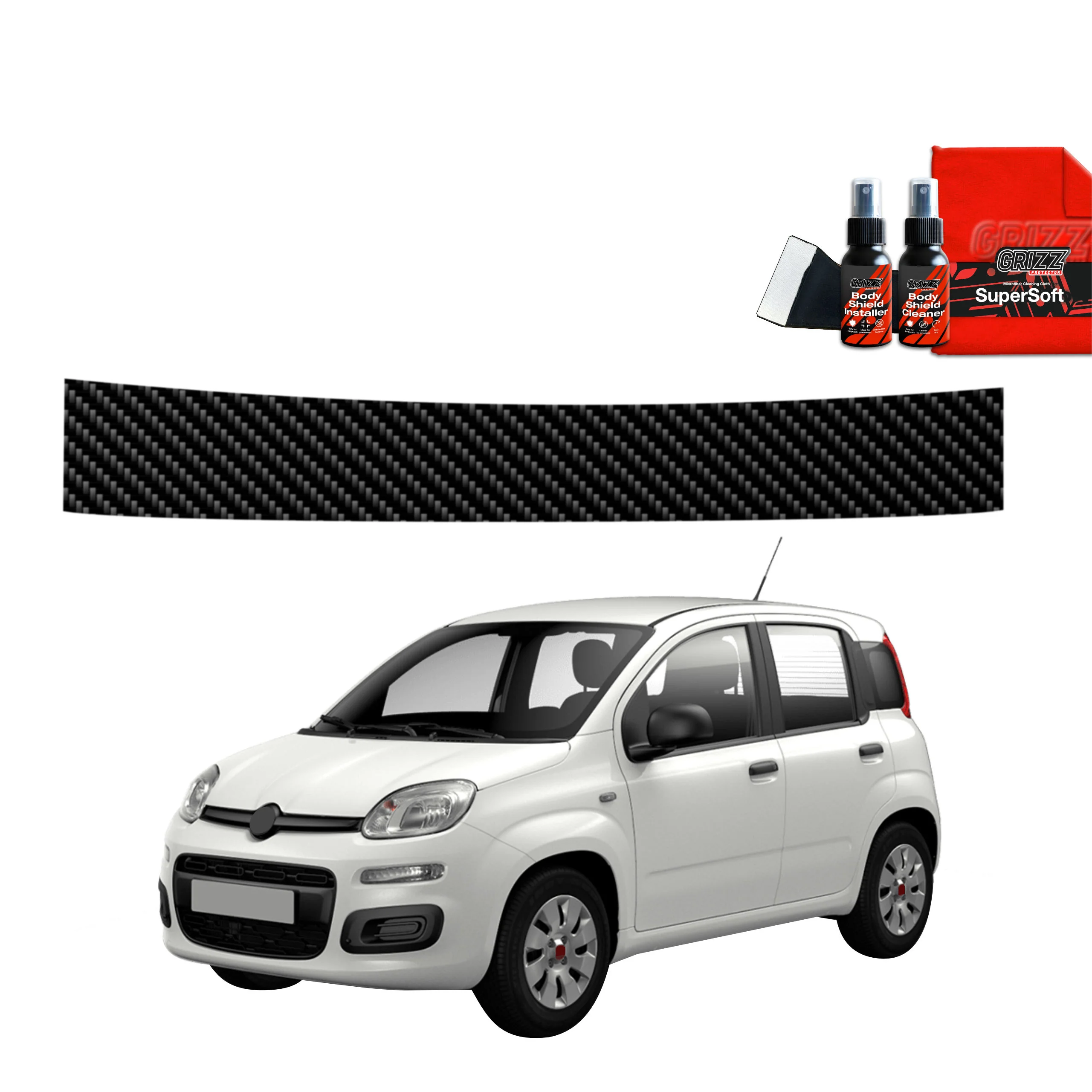 Kohlenstoff Schutzfolie für Ladekante - Fiat Panda (2020-2026)