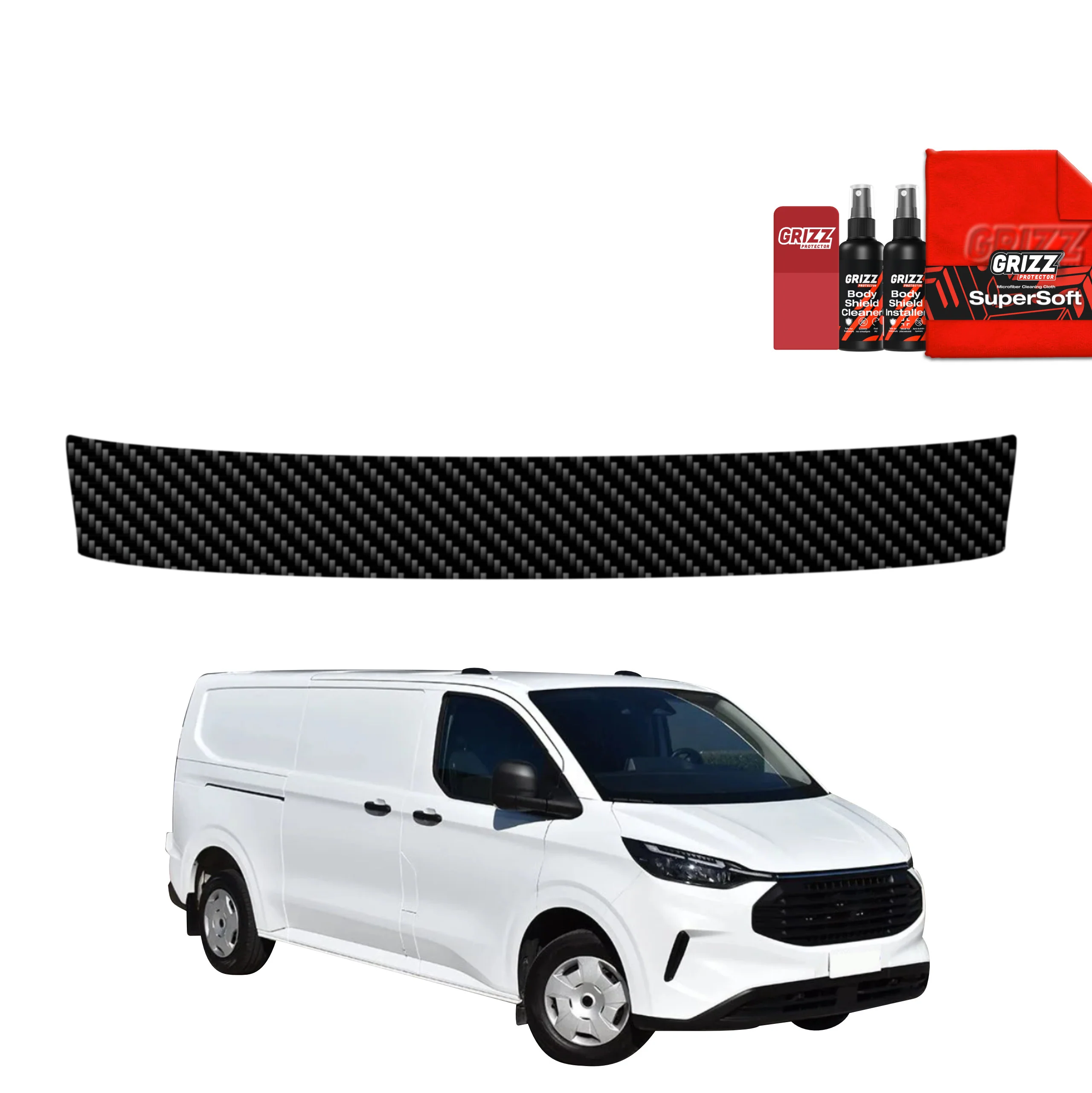 Kohlenstoff Schutzfolie für Ladekante - Ford Custom (2023-2026)