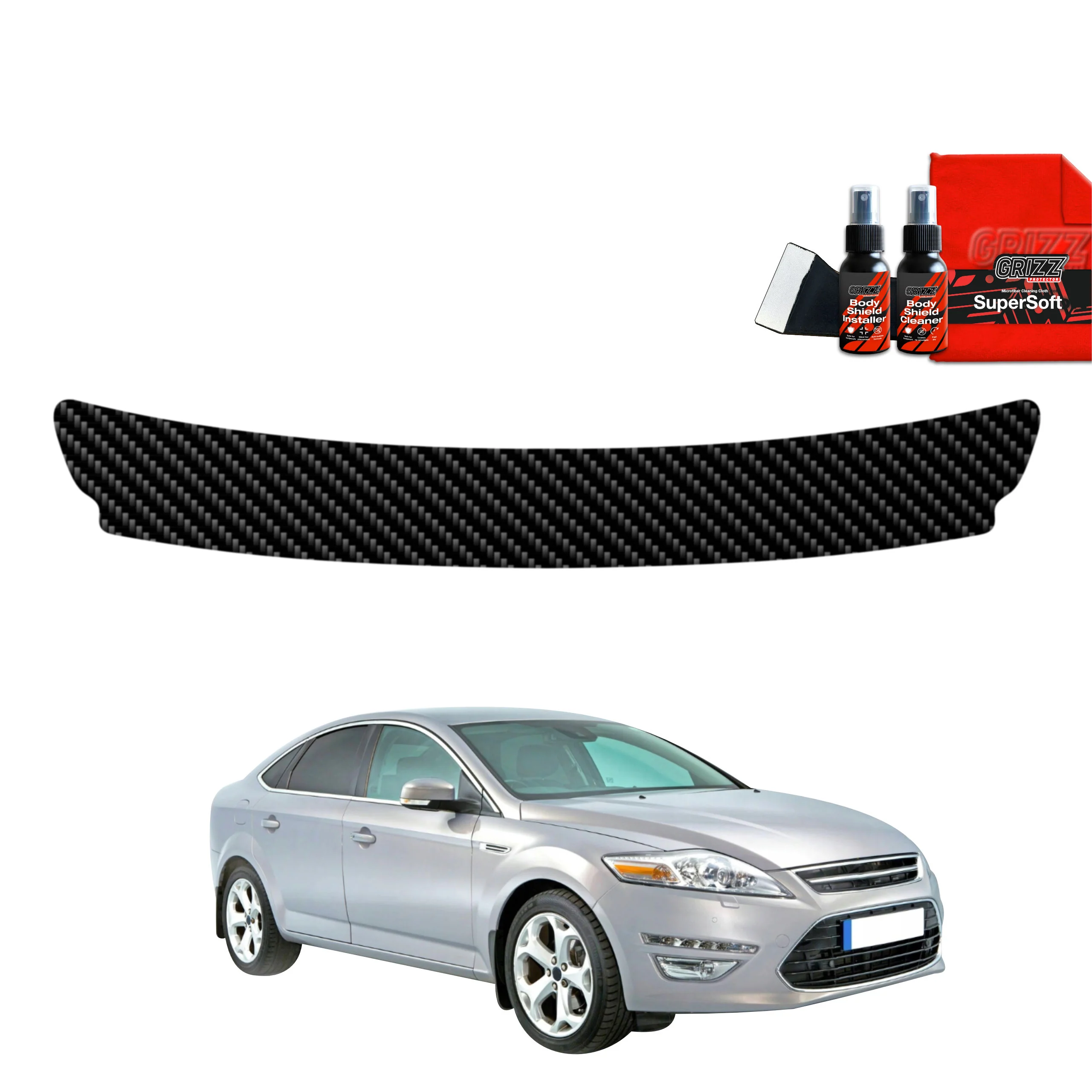 Kohlenstoff Schutzfolie für Ladekante - Ford Mondeo Mk4 Sedan (2007-2014)