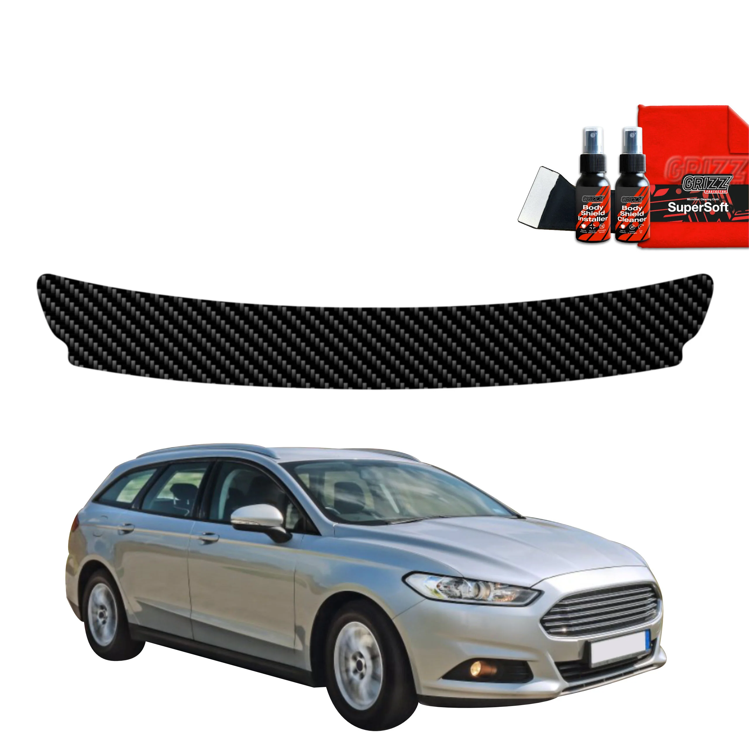 Kohlenstoff Schutzfolie für Ladekante - Ford Mondeo Mk5 Kombi (2014-2019)