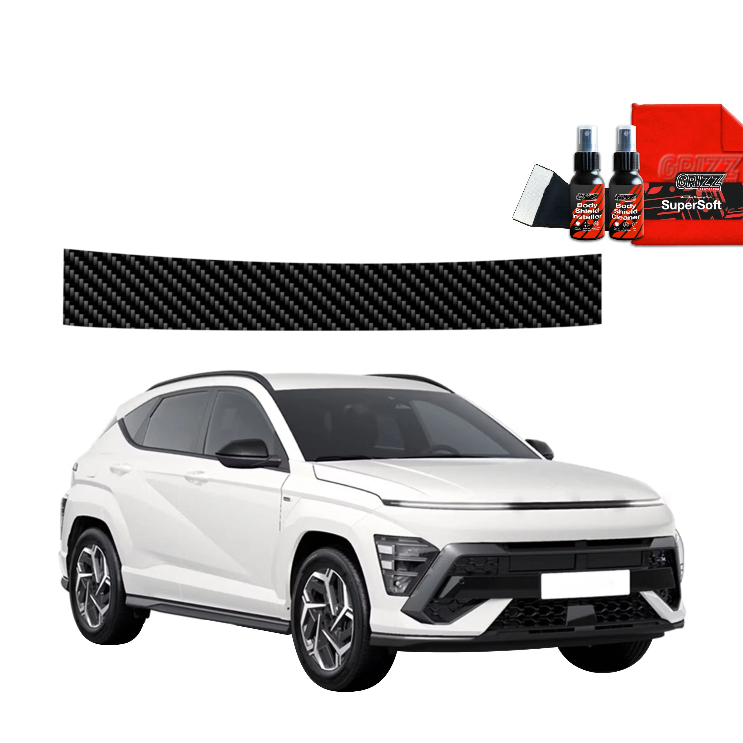 Kohlenstoff Schutzfolie für Ladekante - Hyundai Kona N-Line (2023-2026)