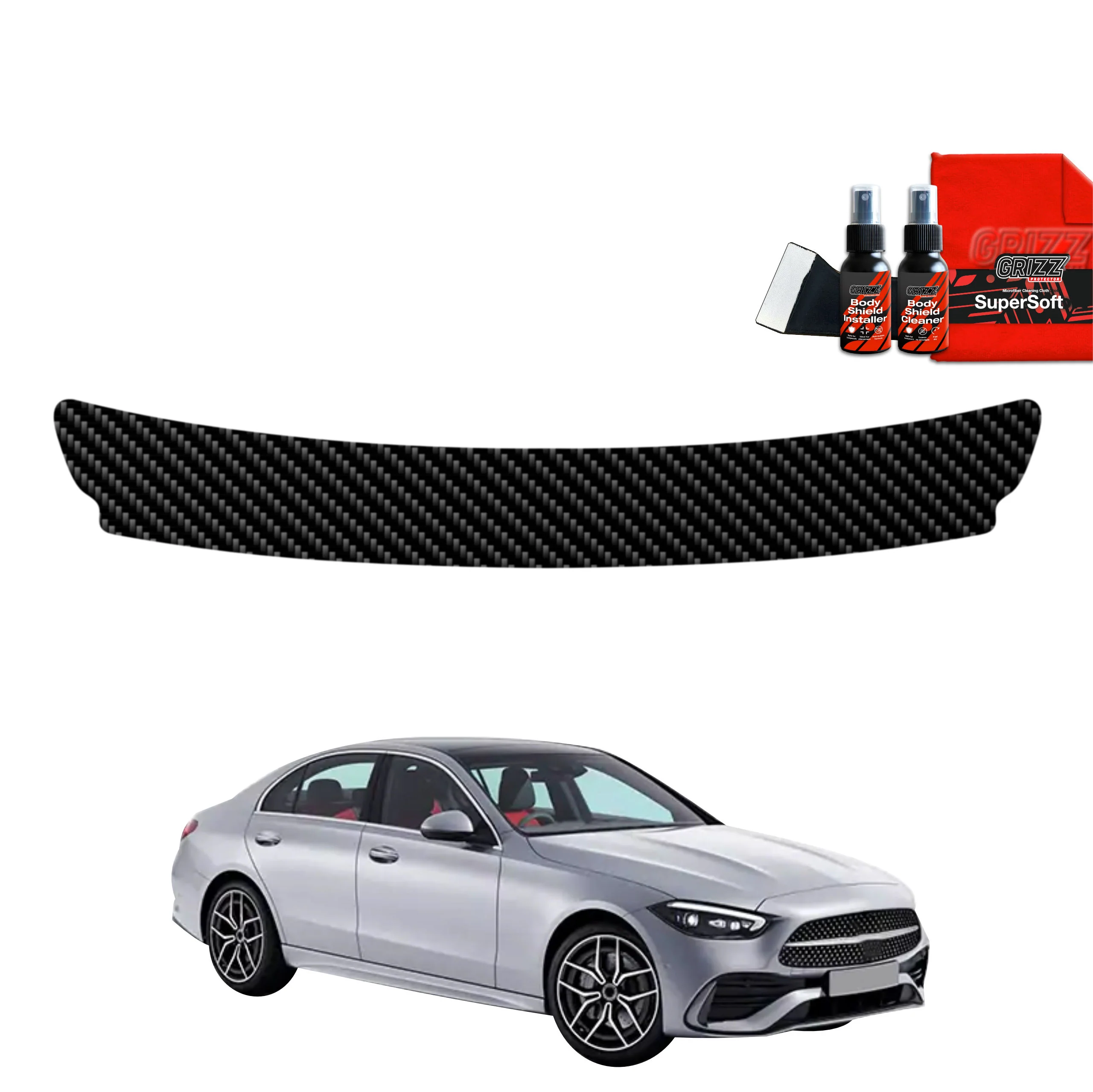Kohlenstoff Schutzfolie für Ladekante - Mercedes C Klasse (2021-2026)