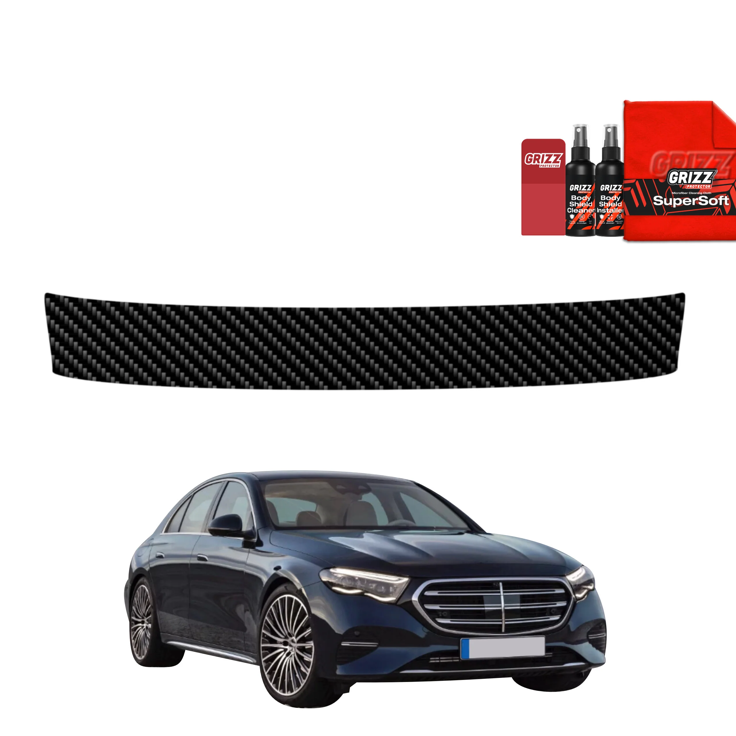 Kohlenstoff Schutzfolie für Ladekante - Mercedes E Klasa (2016-2023)