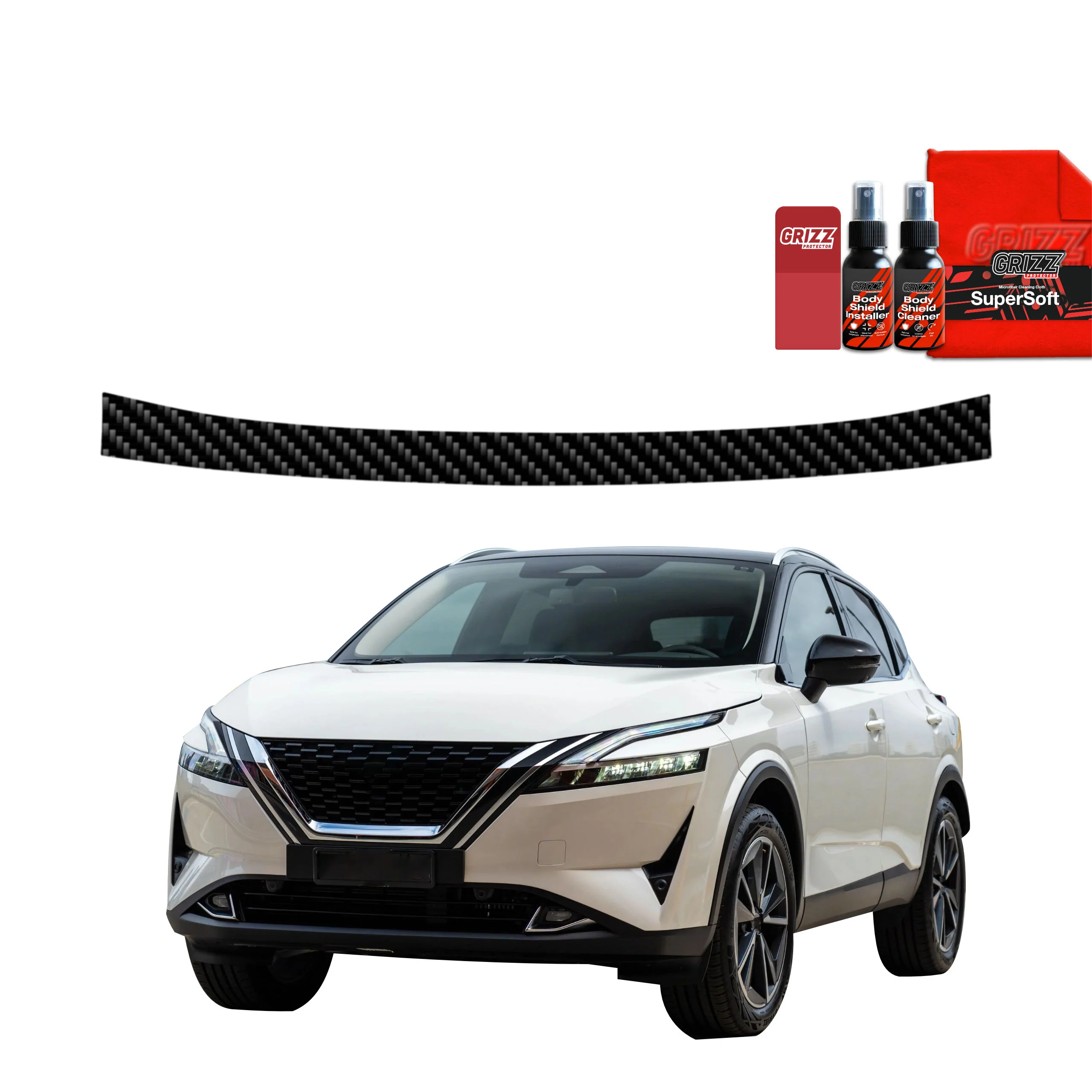 Kohlenstoff Schutzfolie für Ladekante - Nissan Qashqai 3 (2021-2024)