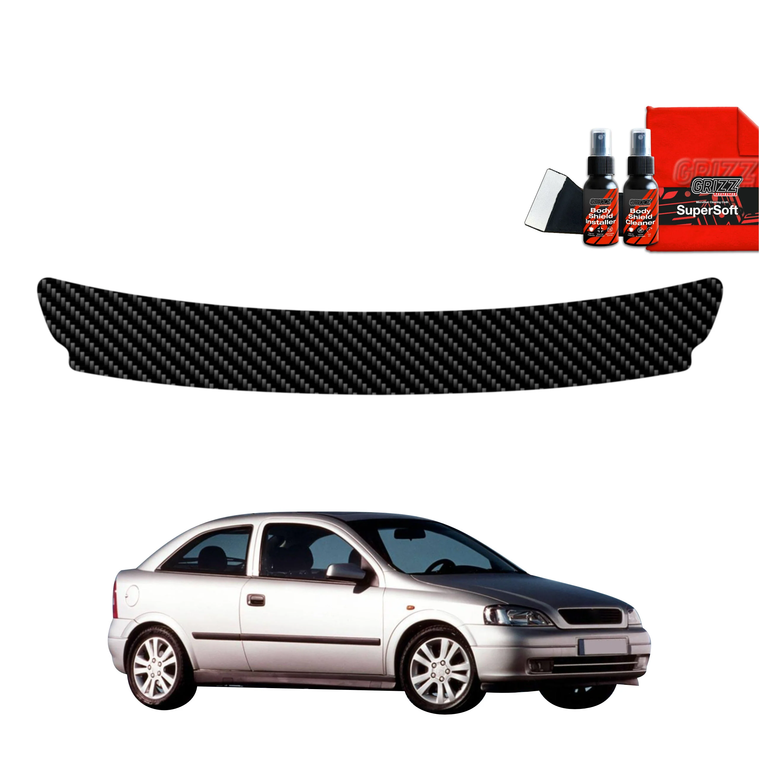 Kohlenstoff Schutzfolie für Ladekante - Opel Astra G Hatchback 3D (1998-2009)
