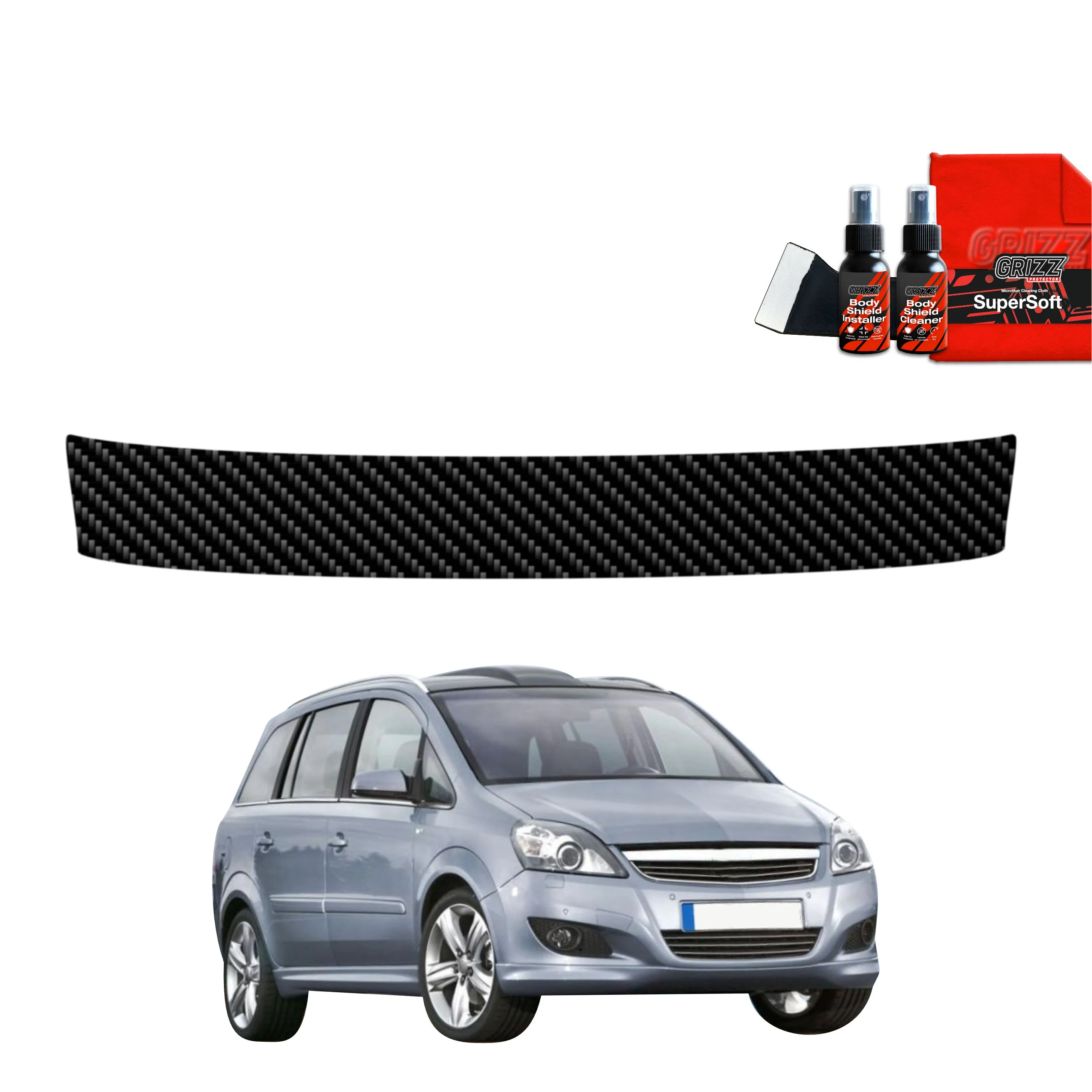 Kohlenstoff Schutzfolie für Ladekante - Opel Zafira B Kombi 5D (2010-2014)