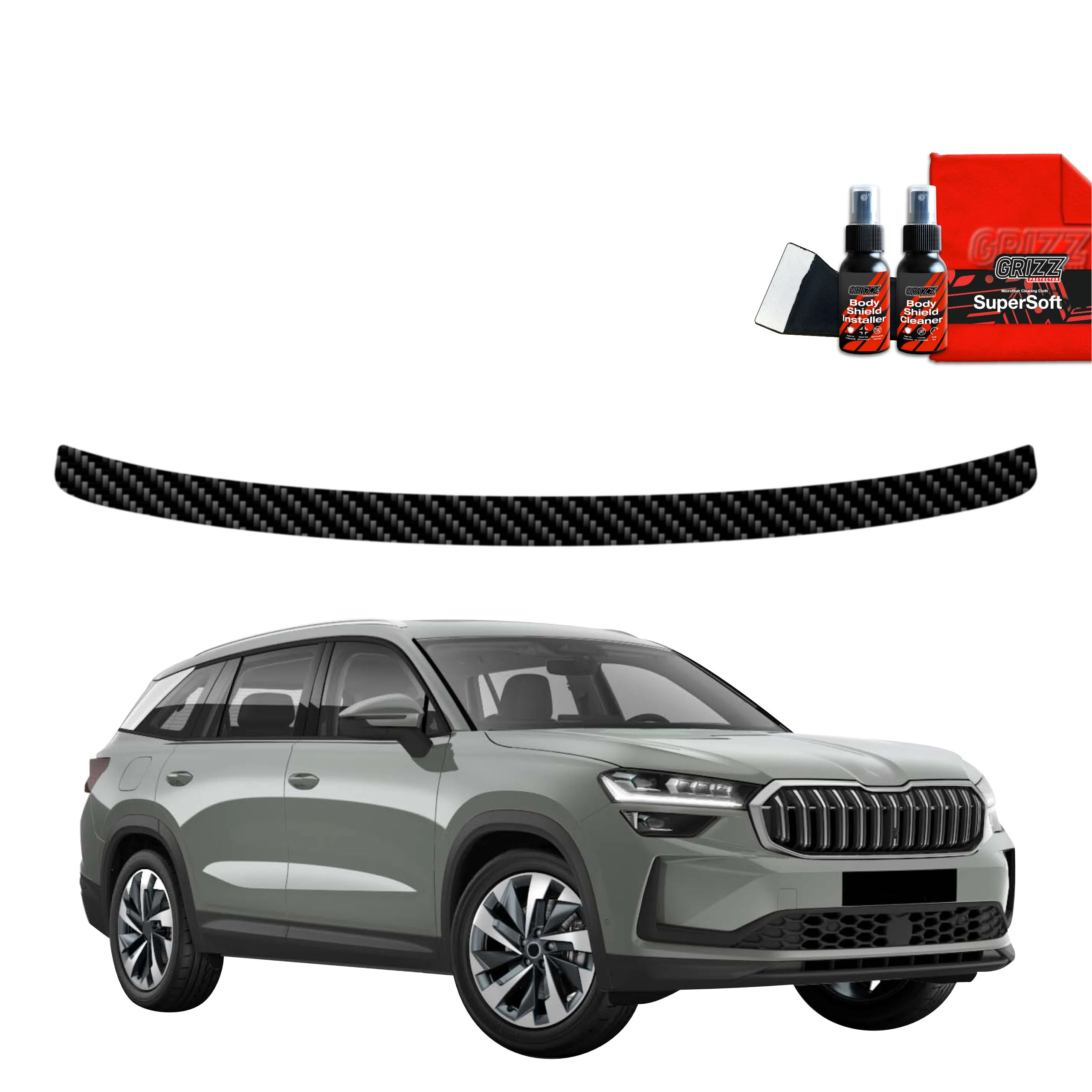 Kohlenstoff Schutzfolie fĂŒr Ladekante - Skoda Kodiaq 2 (2024-2026)