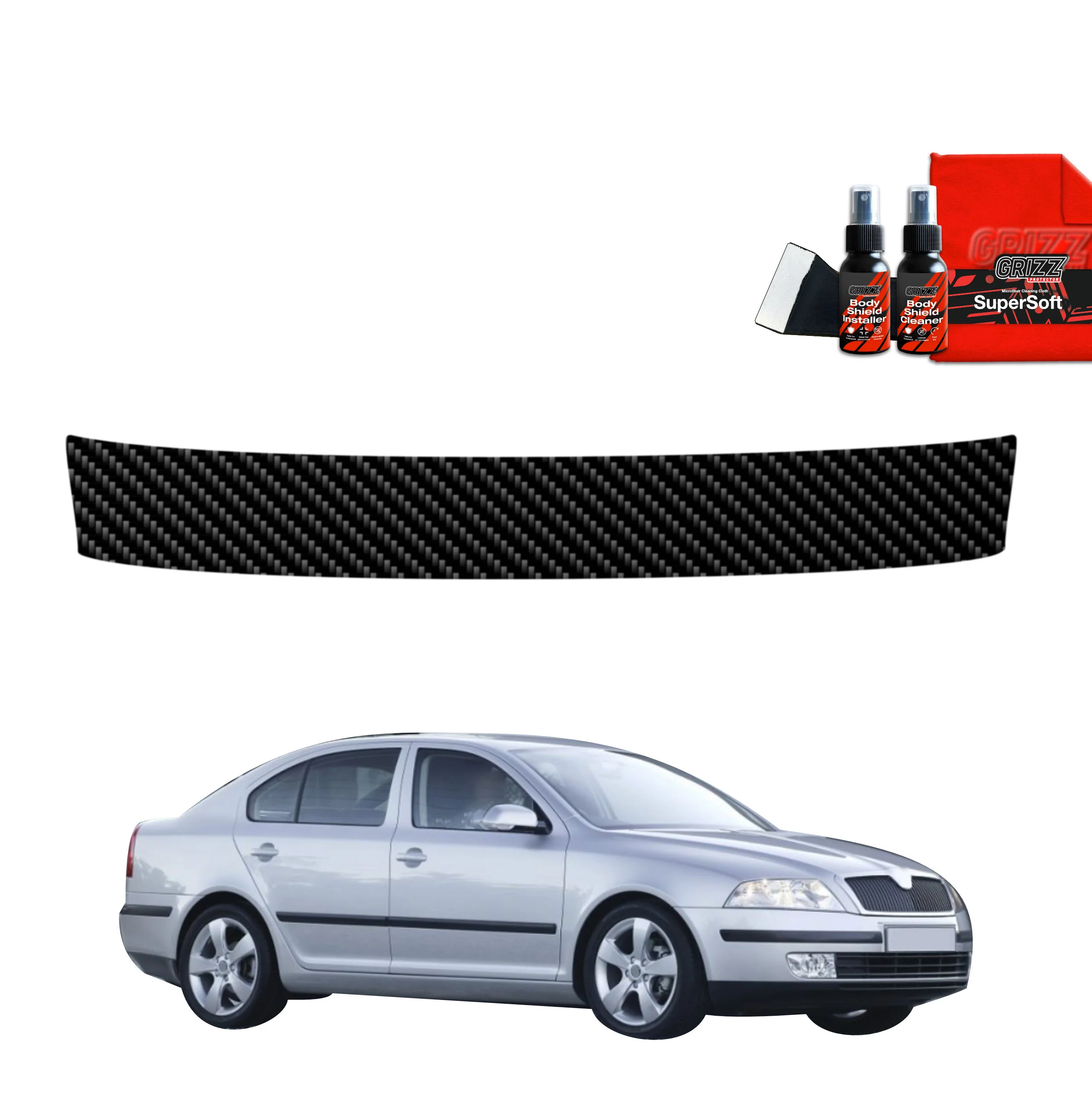 Kohlenstoff Schutzfolie für Ladekante - Skoda Octavia 2 (2004-2008)