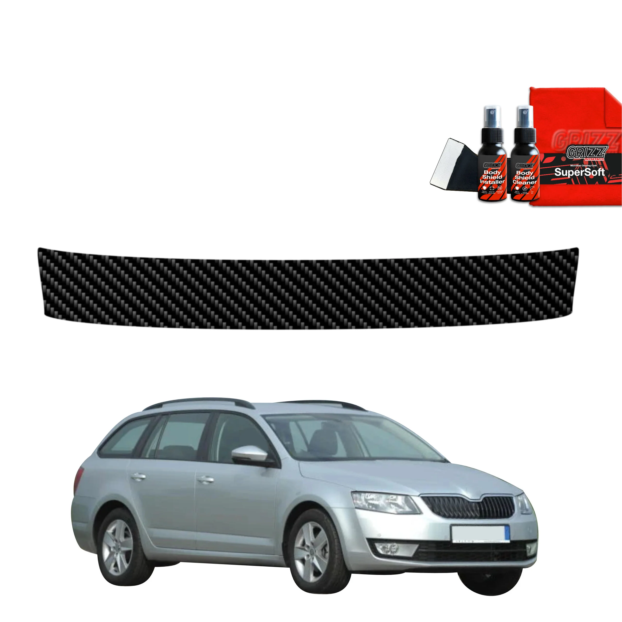 Kohlenstoff Schutzfolie für Ladekante - Skoda Octavia 3 Kombi 5D (2017-2020)