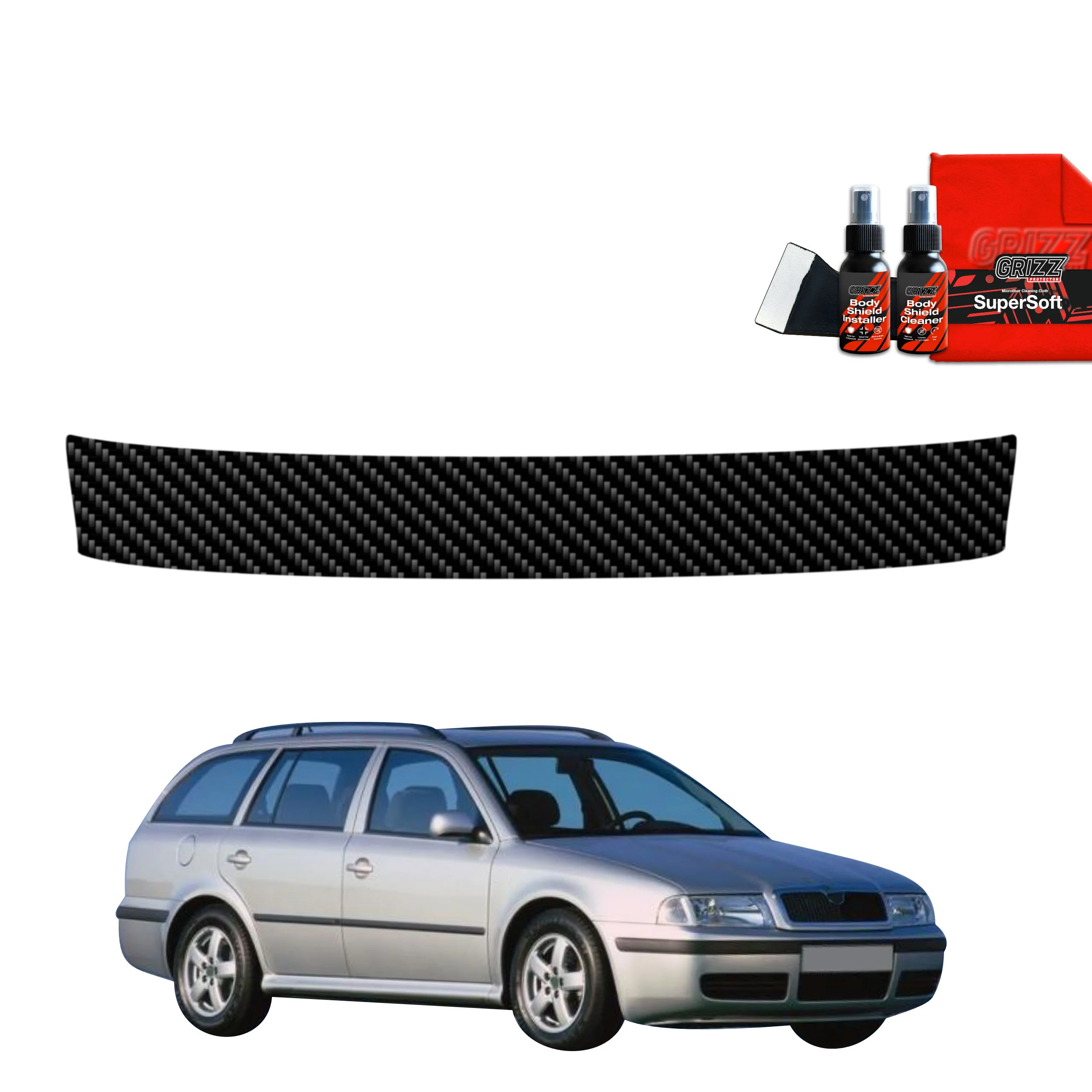 Kohlenstoff Schutzfolie für Ladekante - Skoda Octavia Kombi (1996-2010)