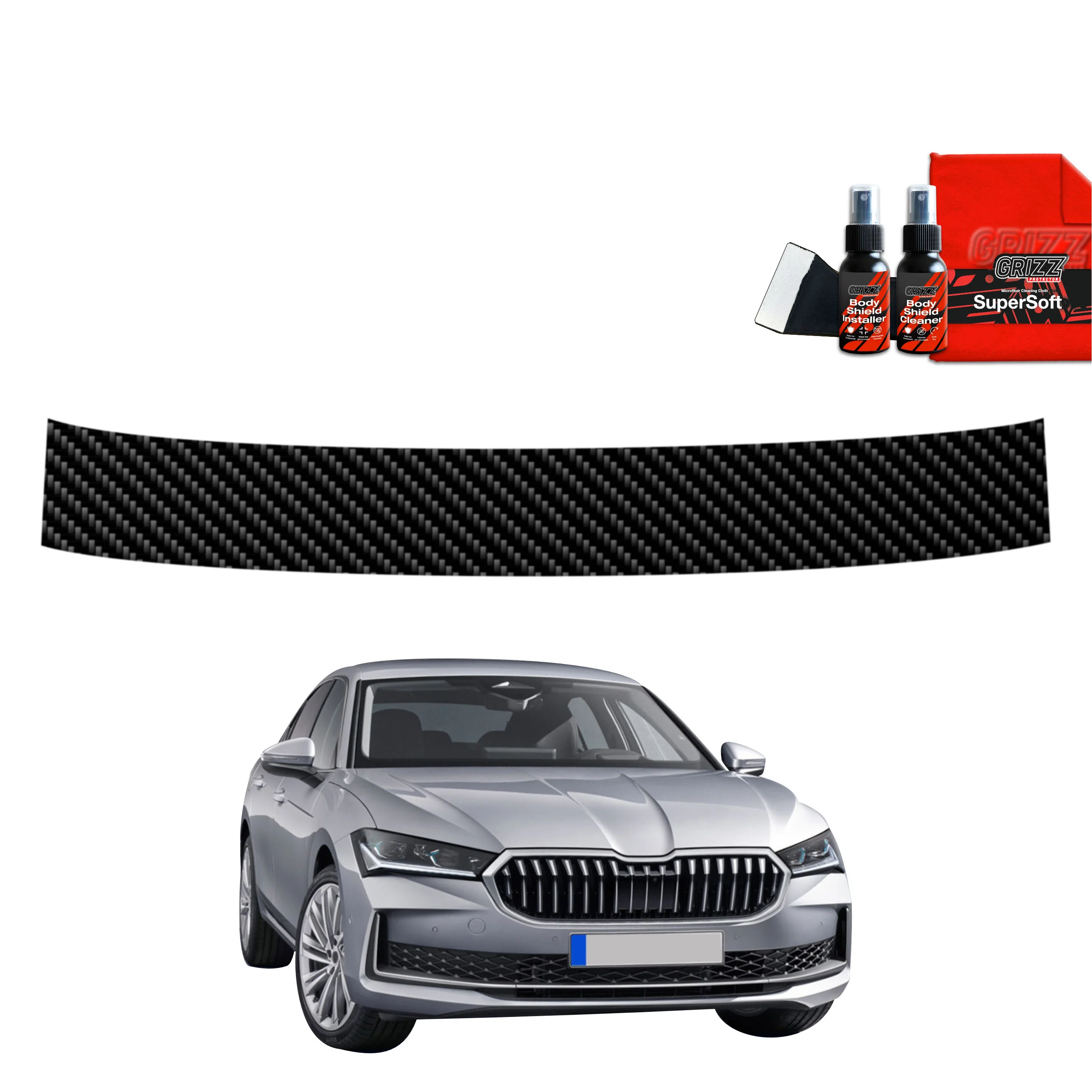 Kohlenstoff Schutzfolie für Ladekante - Skoda Superb 4 Liftback (2024-2026)